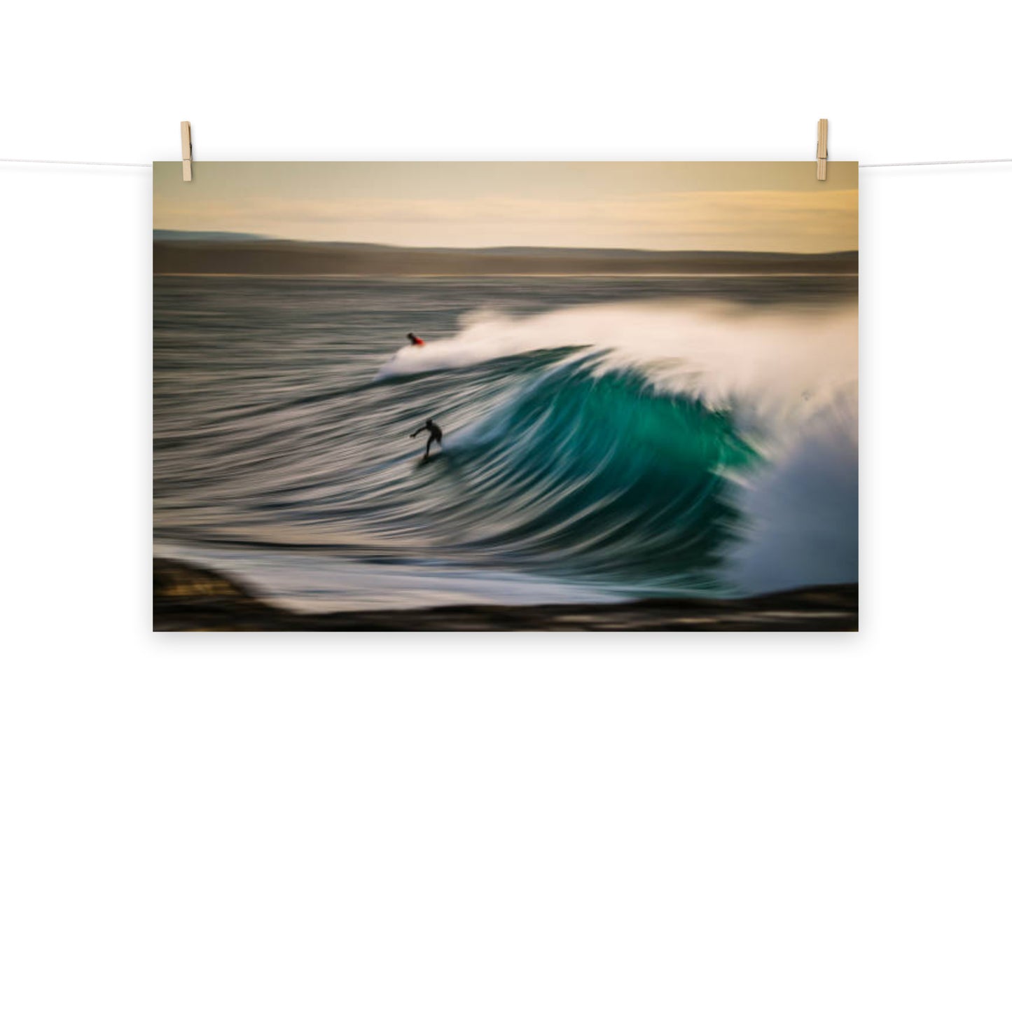 A Surfer's Dance with Light Lifestyle / Abstract / Landscape Photograph Loose Wall Art Print