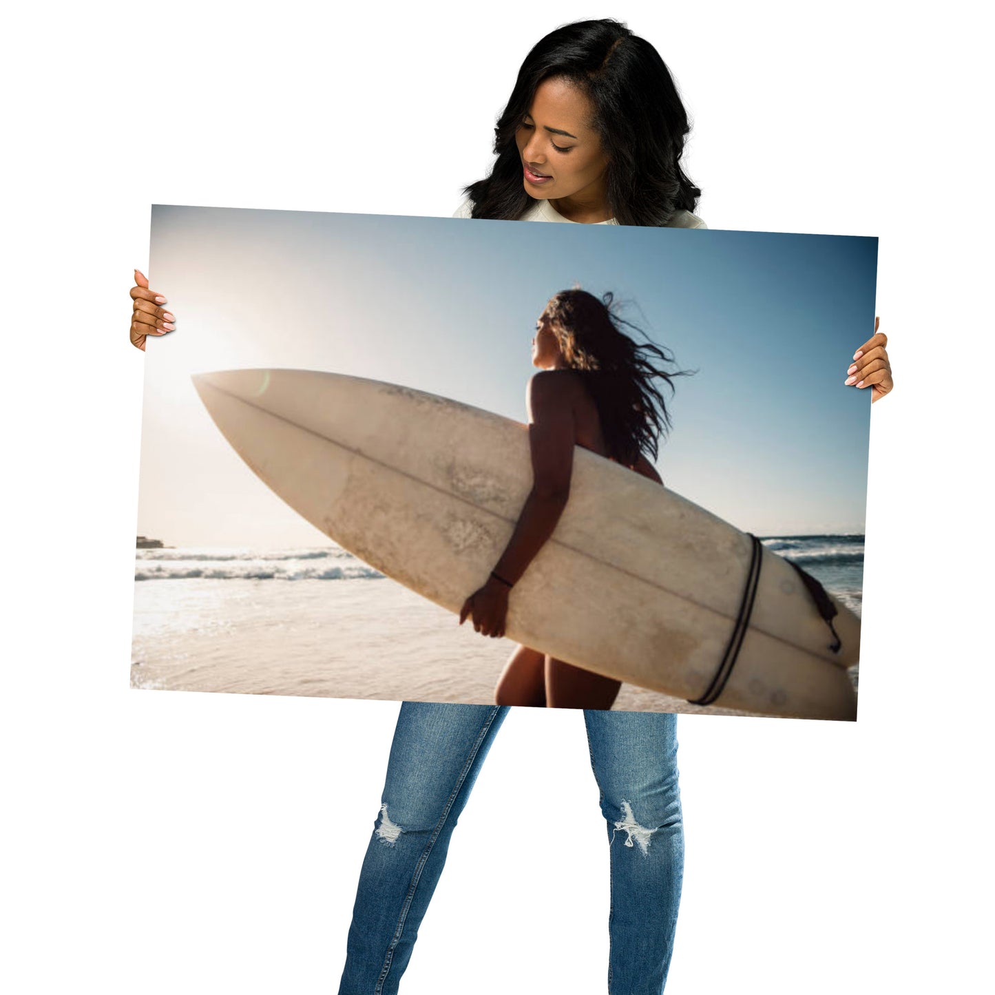 Coastal Calm Surfing Lifestyle Photograph Loose Wall Art Print