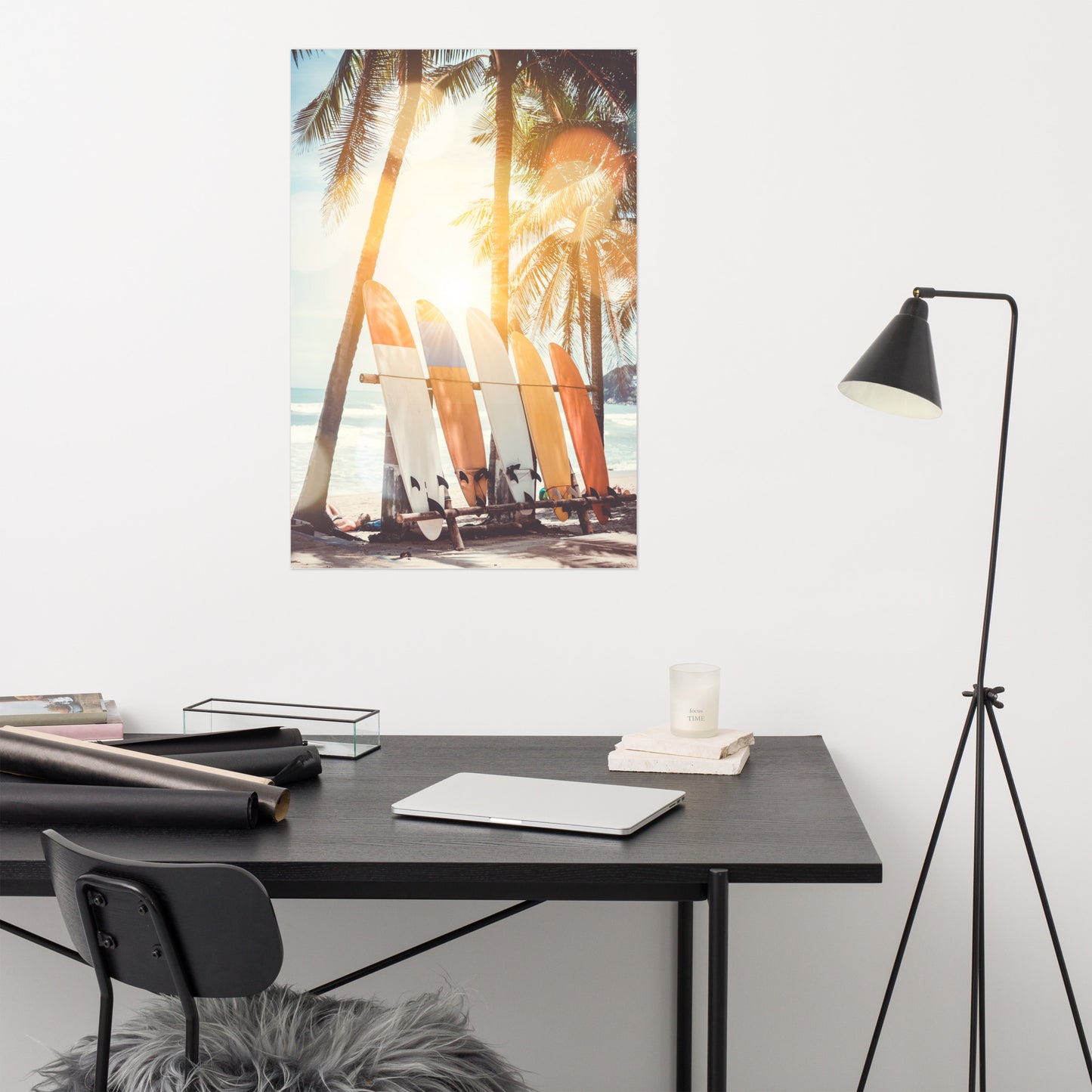 Surfer's Tropical Dreamscape Lifestyle Photograph Loose Wall Art Print