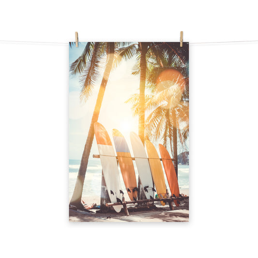 Surfer's Tropical Dreamscape Lifestyle Photograph Loose Wall Art Print