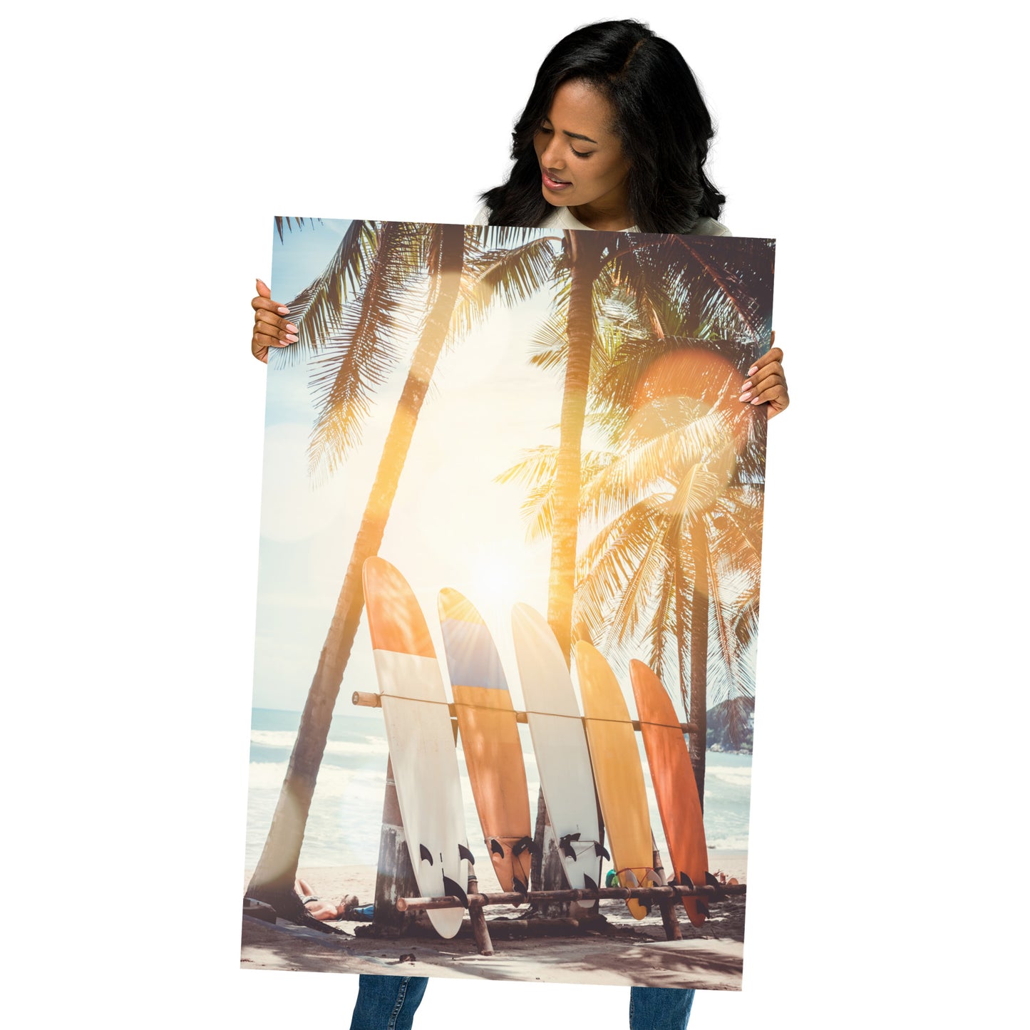 Surfer's Tropical Dreamscape Lifestyle Photograph Loose Wall Art Print