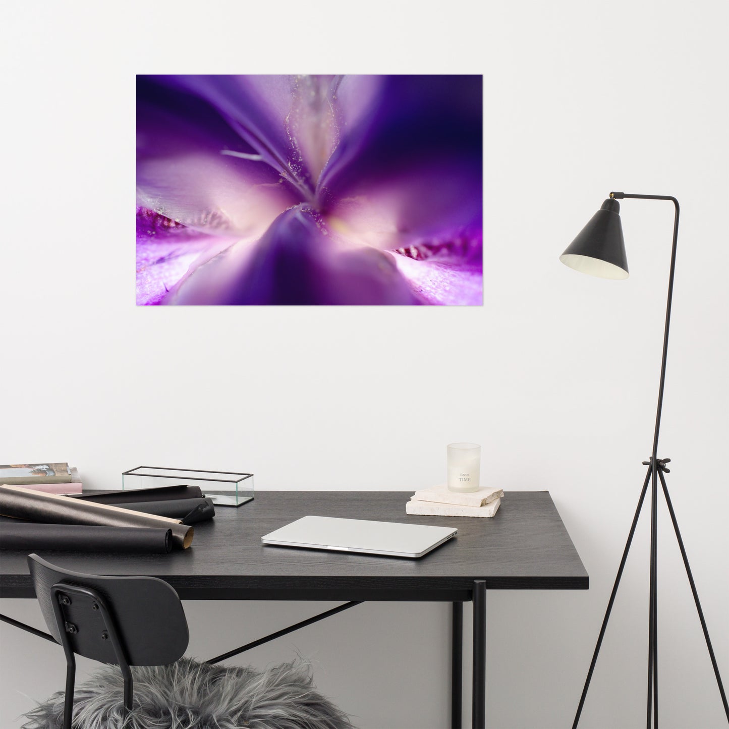 Iris Center Petals Floral Nature Photo Loose Unframed Wall Art Prints