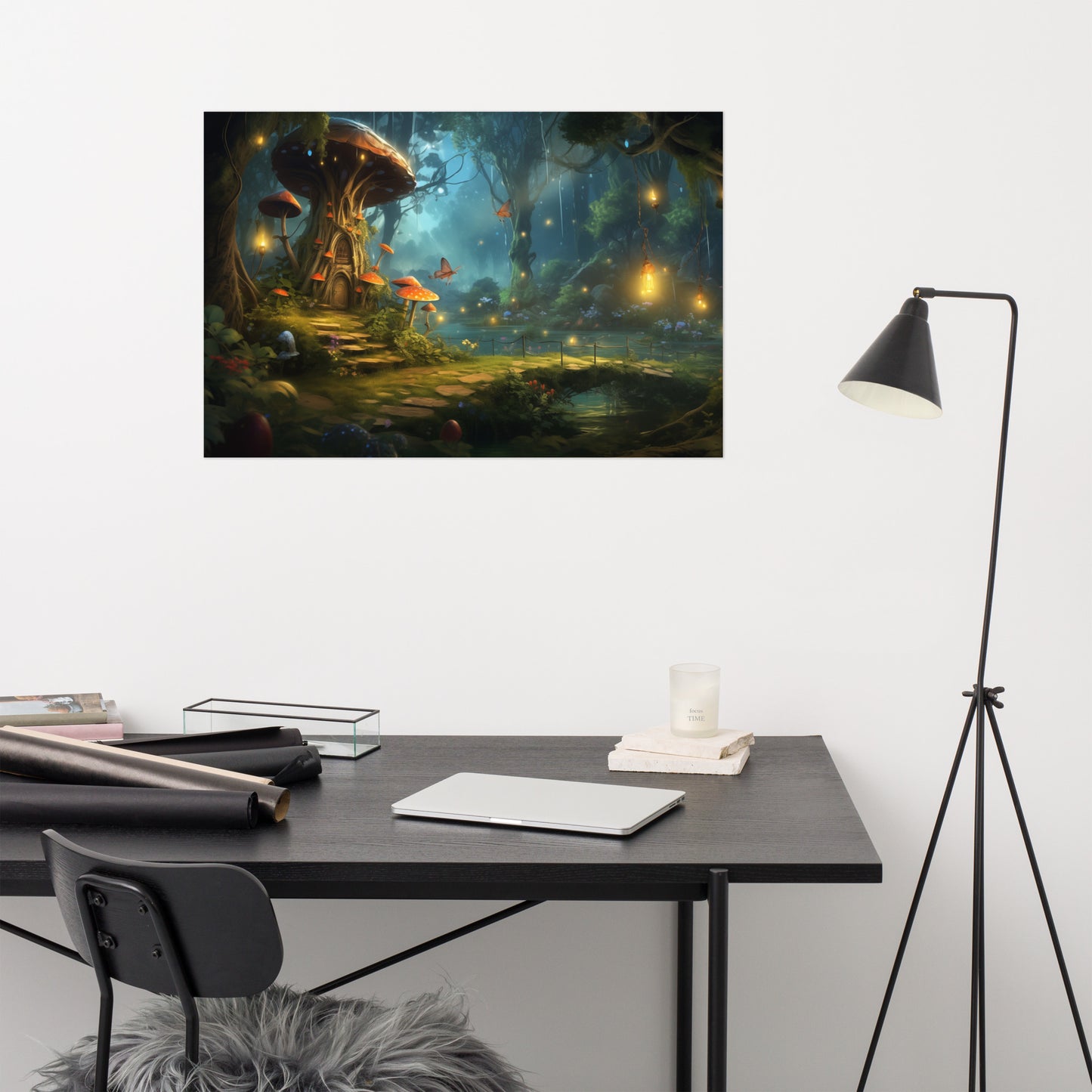 Surreal Art: "Enchanted Eventide" Abstract / Minimal / Modern / Floral / Botanical Unframed Art Print