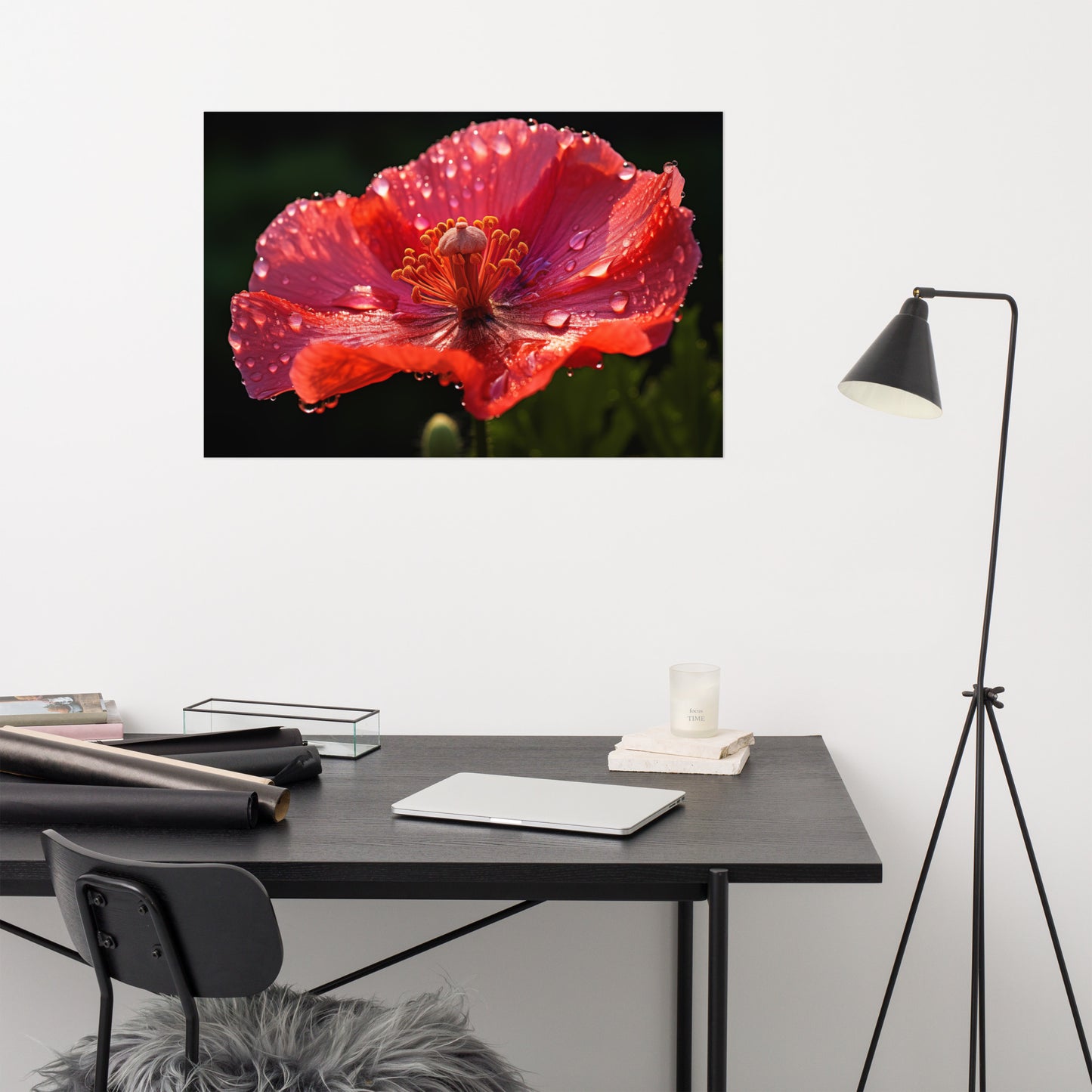 Sanguine Solitaire Photorealism - Digital Artwork Loose Art Print