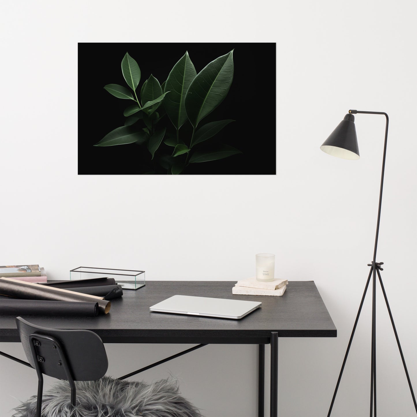 Whispering Leaves Plants Photorealism - Digital Artwork Loose Art Print