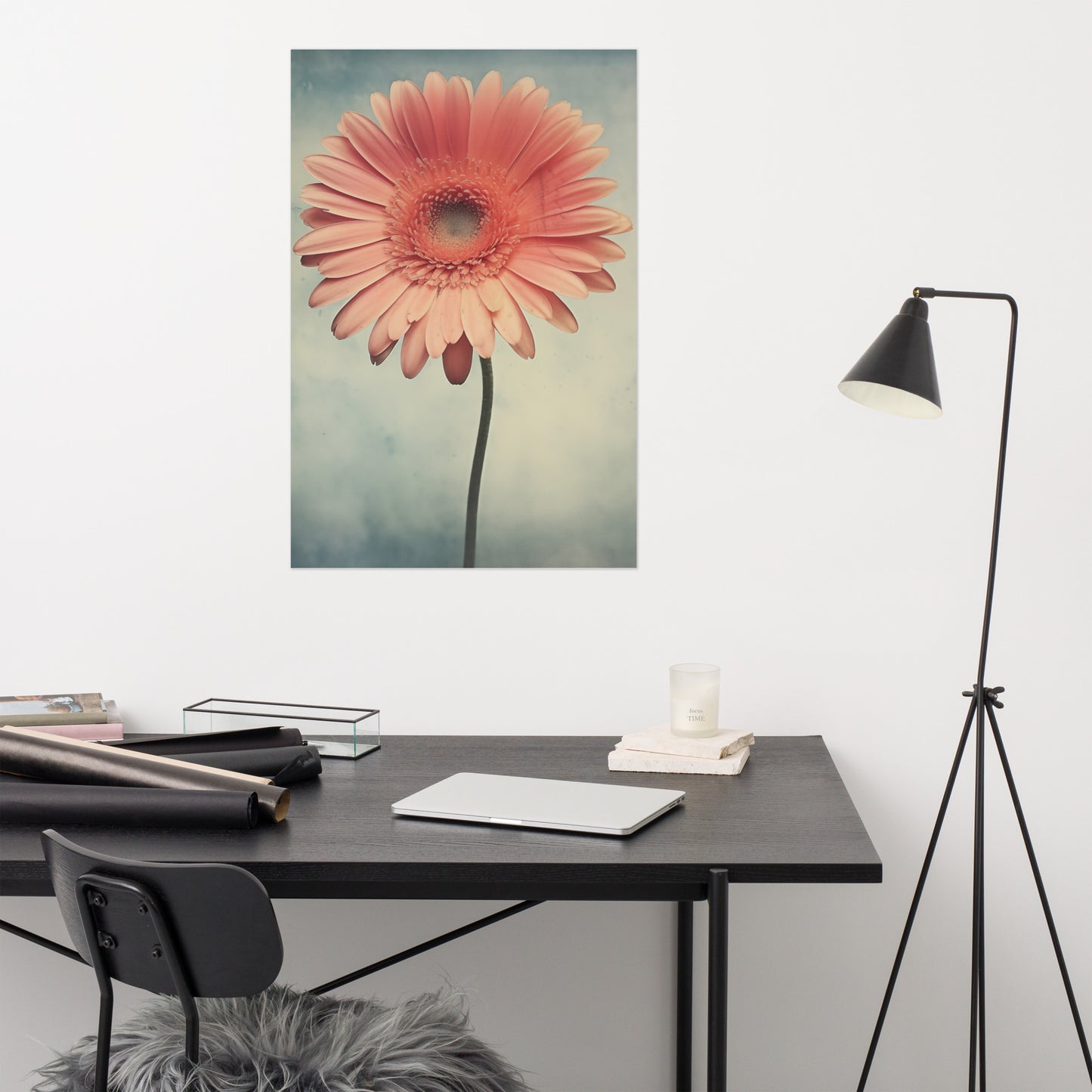 Vintage Daisy Realism Painting Digital Artwork Loose Art Print