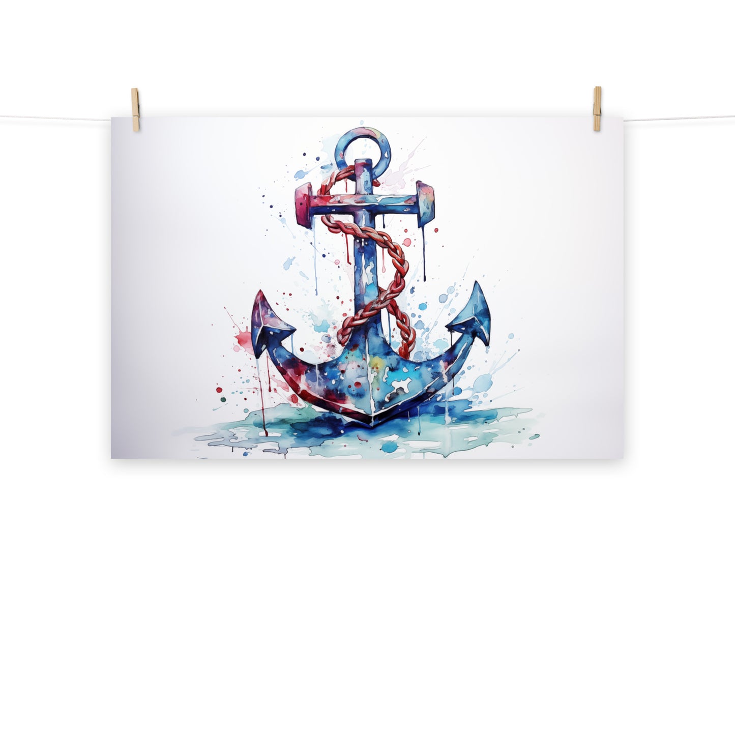 Beneath the Surface Watercolor Painting - Digital Artwork Loose Art Print