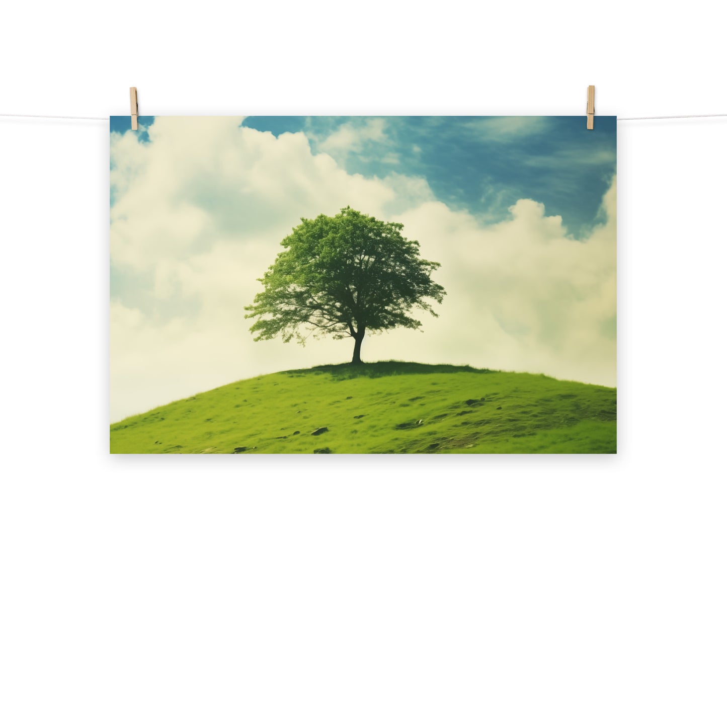 Nature's Majesty Minimal Botanical Retro Subdued Photorealism - Digital Artwork Loose Art Print