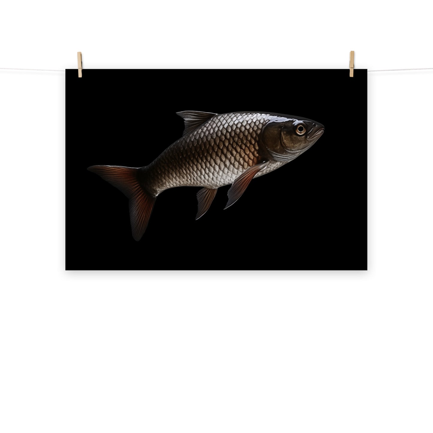 Scaled Silhouette Minimal Photorealism - Digital Artwork Loose Art Print
