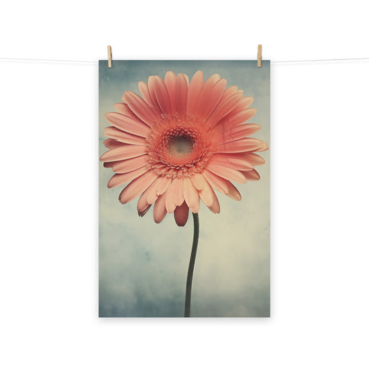 Vintage Daisy Realism Painting Digital Artwork Loose Art Print