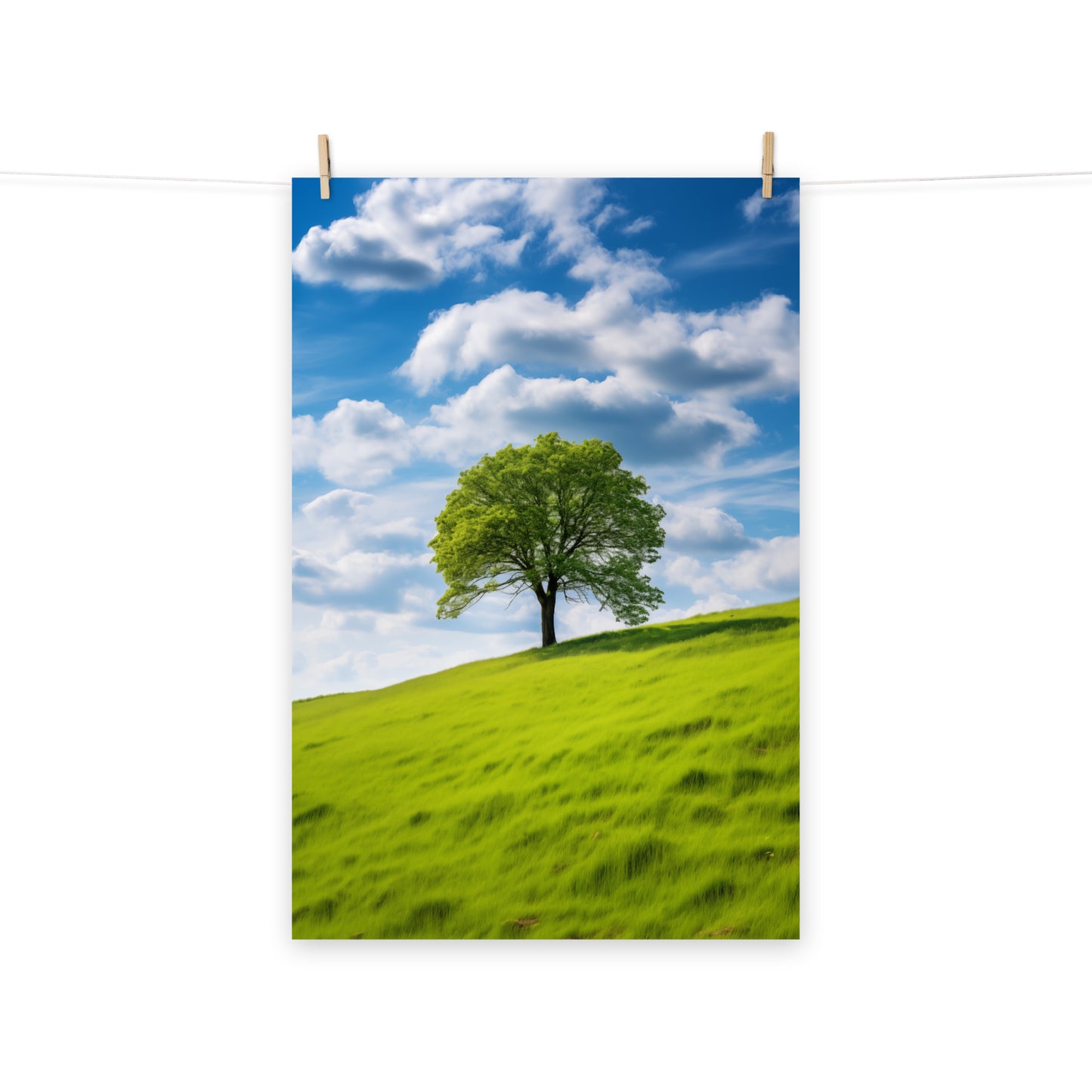 Where Earth Meets Sky Photorealism - Digital Artwork Loose Art Print