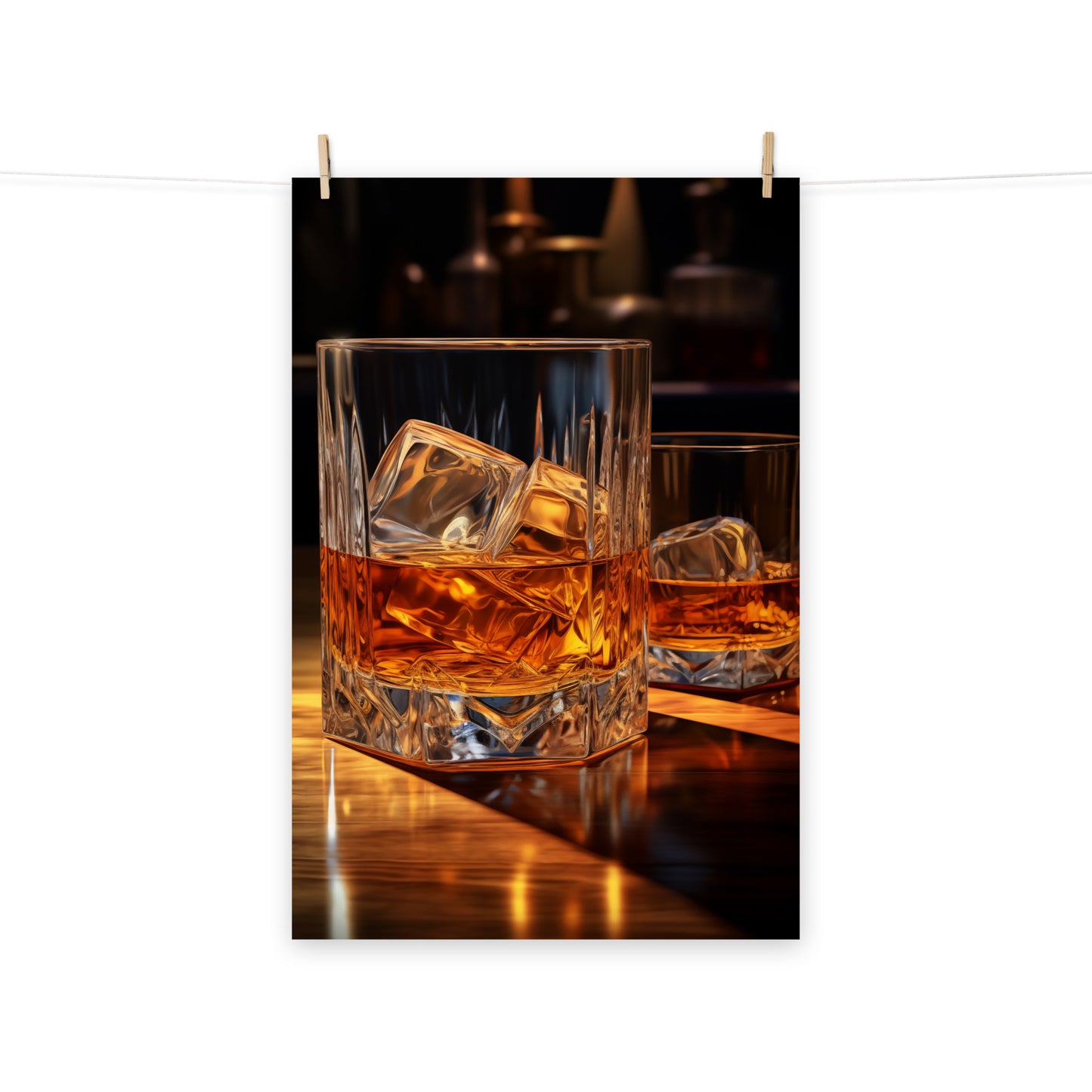 Whisky Reflections Realism Digital Painting Digital Artwork Loose Art Print
