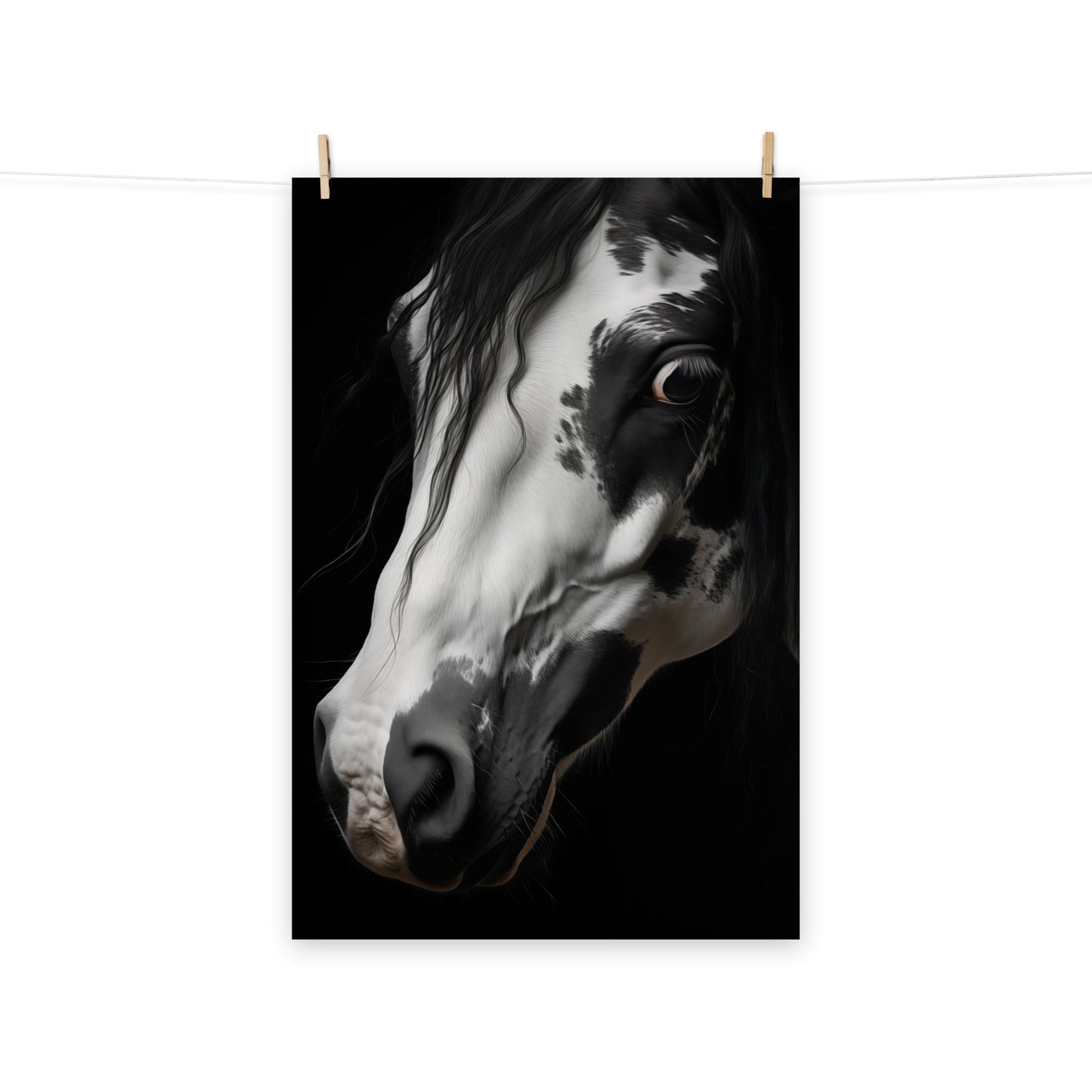 Stargazer Modern Horse Art Photorealism - Digital Artwork Loose Print