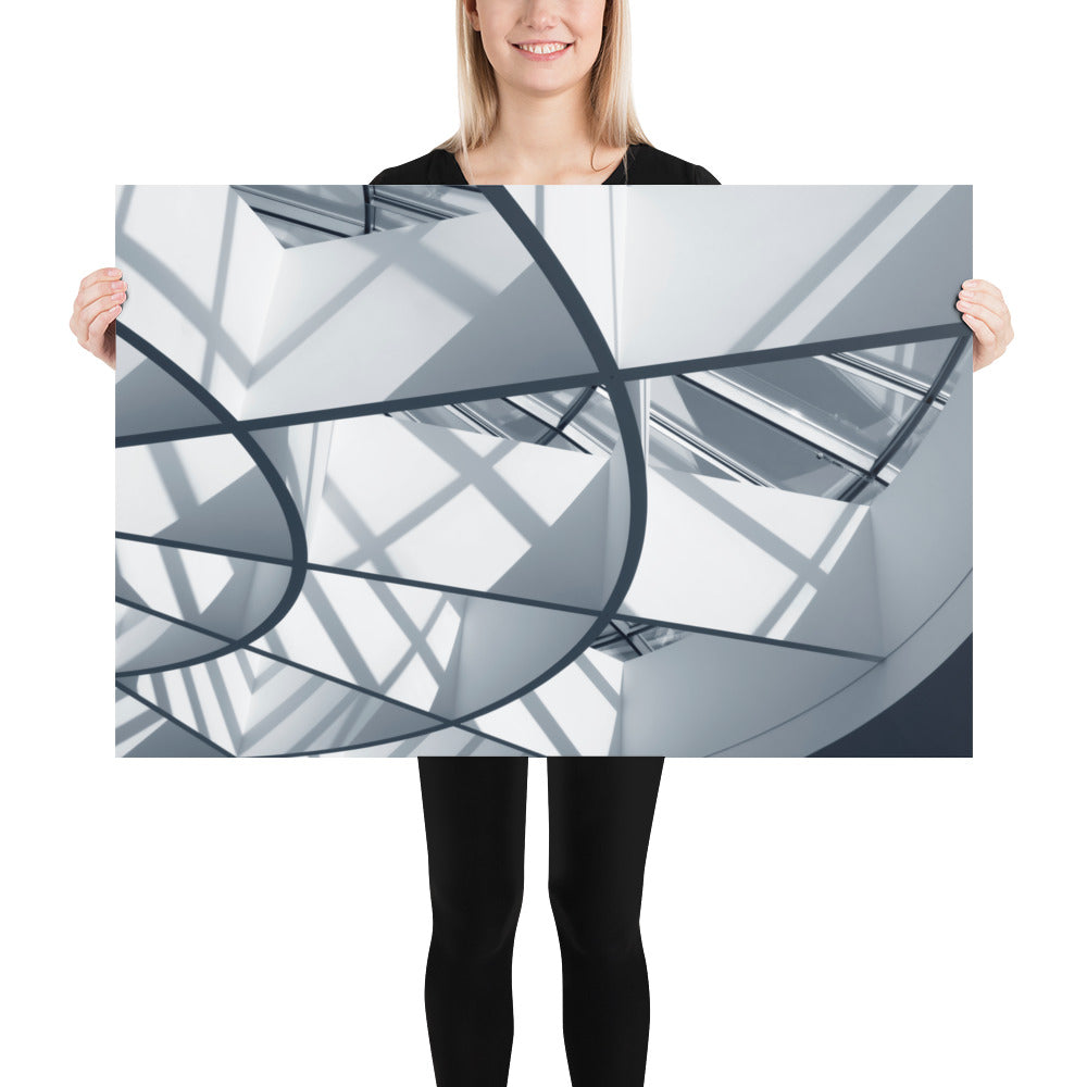 Architectural Wall Prints: Interwoven Lines Frameless Photograph Art Print