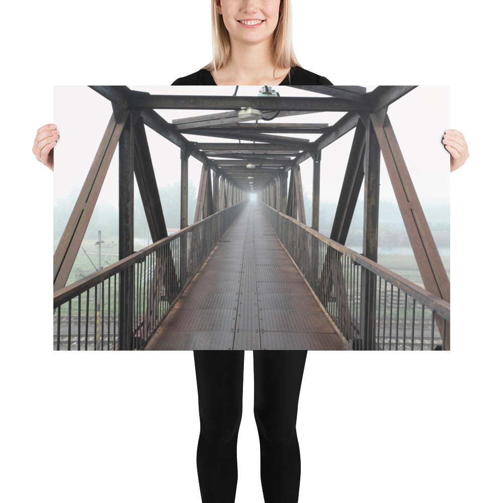 Architectural Photography Industrial: Vanishing Point Frameable Art Print