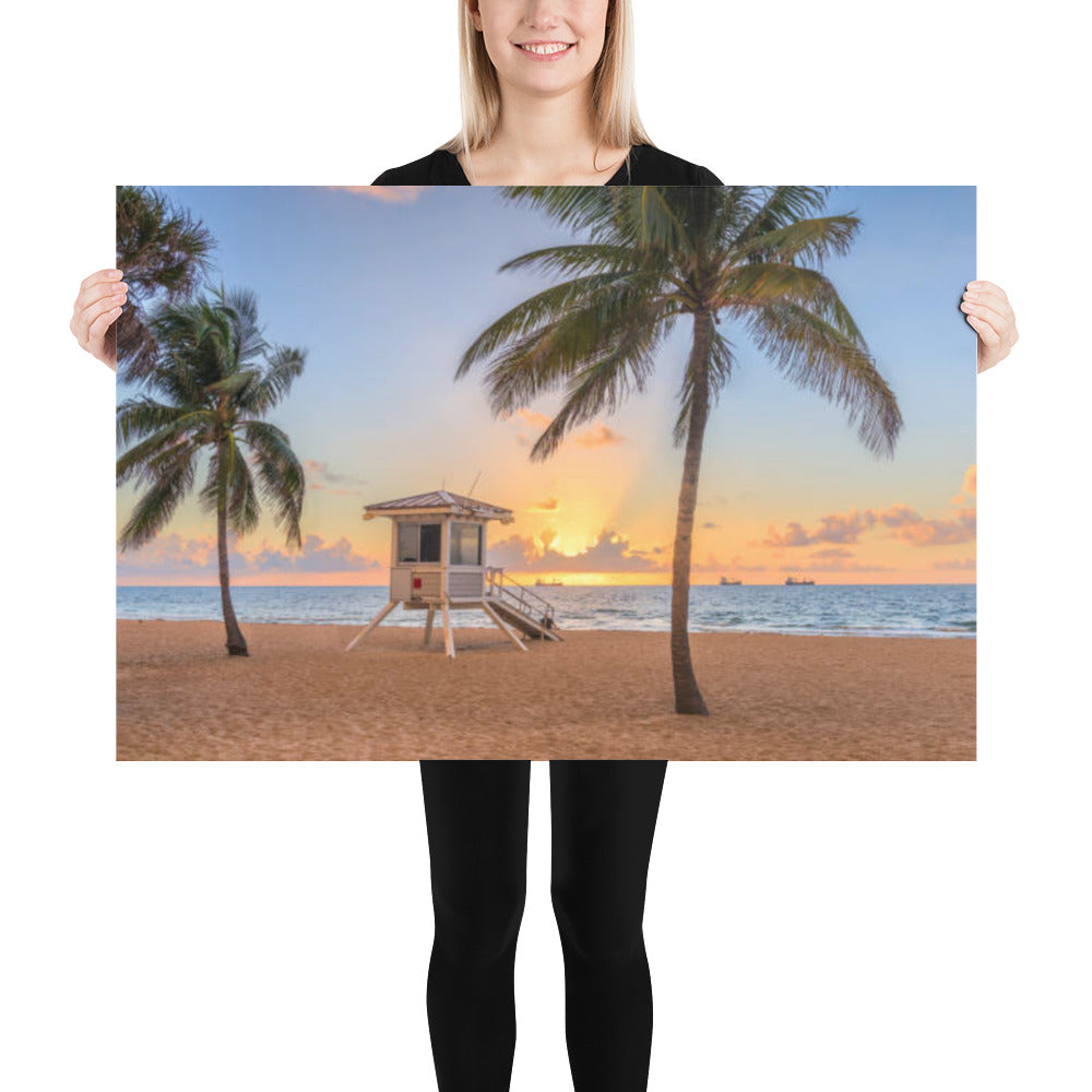 Sunrise Sentinel Coastal Beach Landscape Photograph Loose Wall Art Print