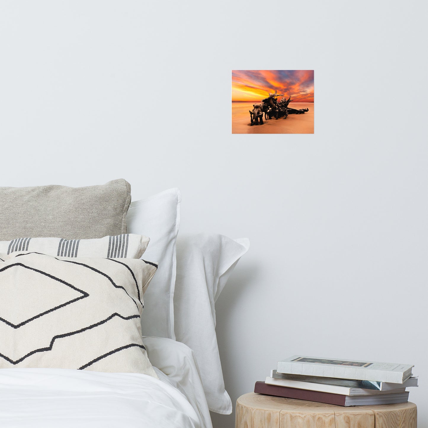 Dried Tree Roots and Sunrise Boneyard Beach Florida Loose Wall Art Print