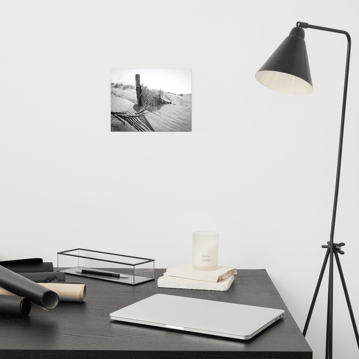 High Key Dunes Black and White Coastal Landscape Photo Loose Wall Art Prints