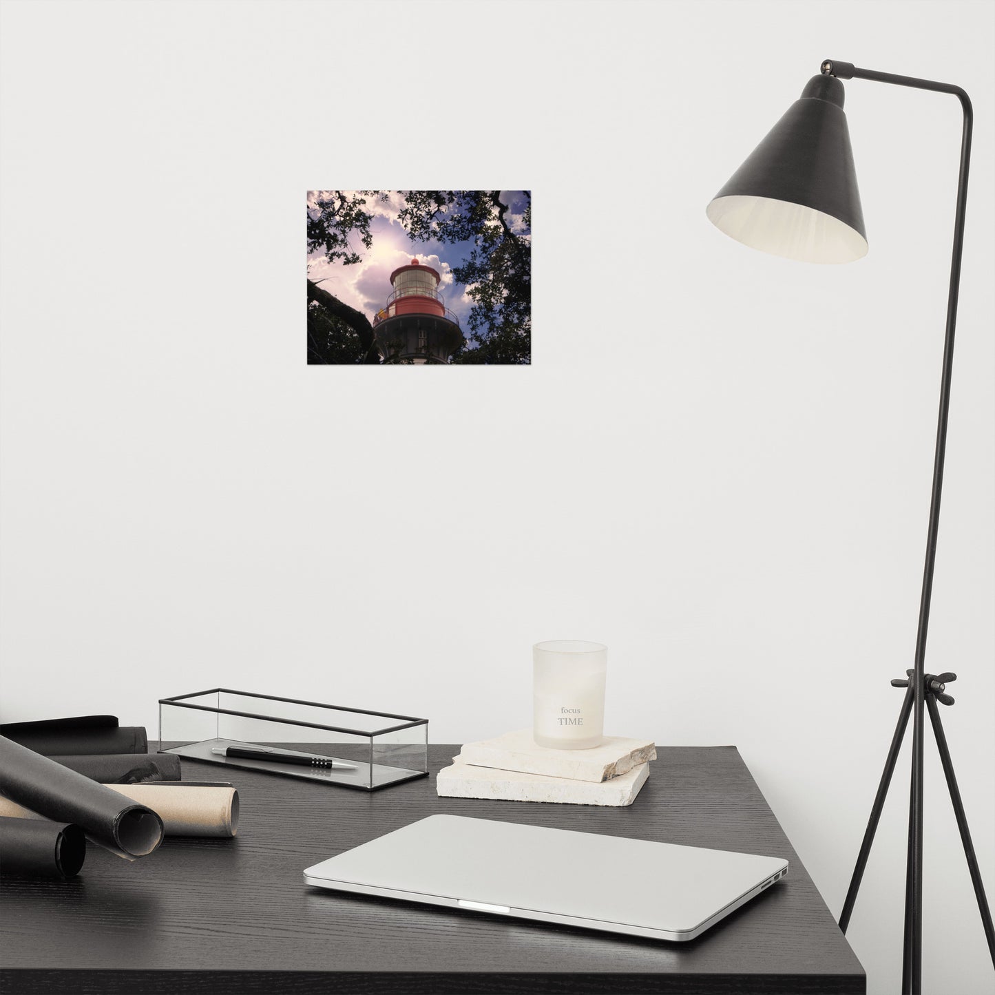 St. Augustine Lighthouse and Tree Architectural Nature Photograph Loose Wall Art Prints