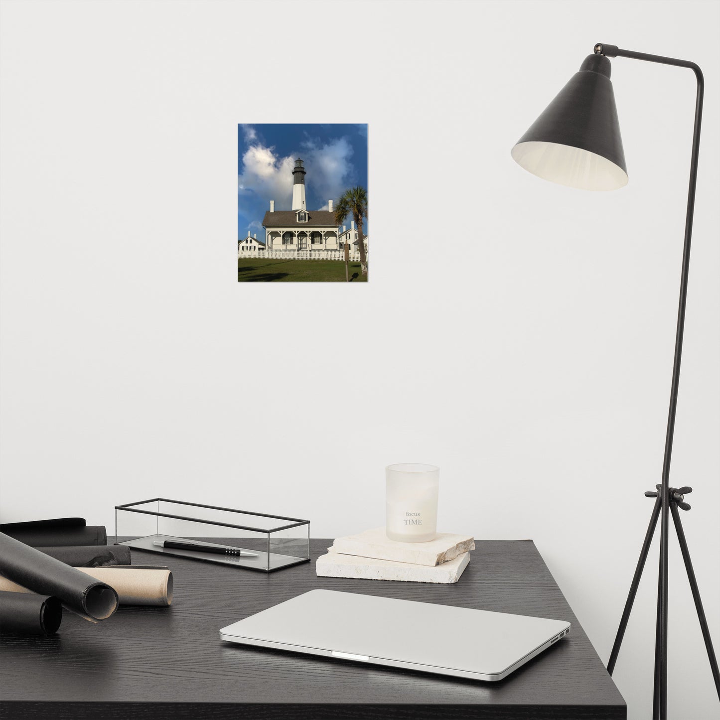 Tybee Island Lighthouse Coastal Architectural Landscape Photo Loose Wall Art Print