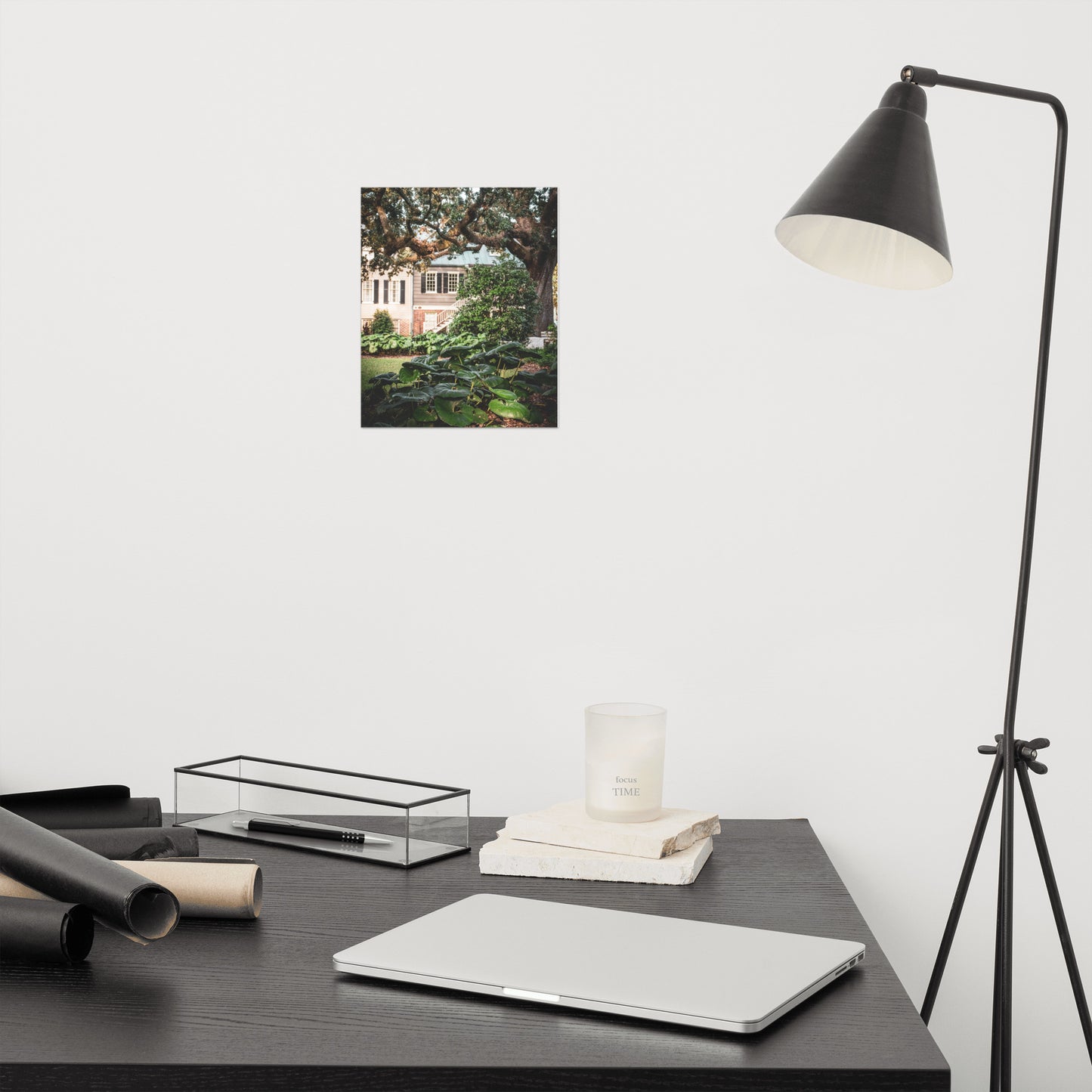 Simon Mirault House and Washington Square Park Savannah Ga Architectural Photo Loose Wall Art Print