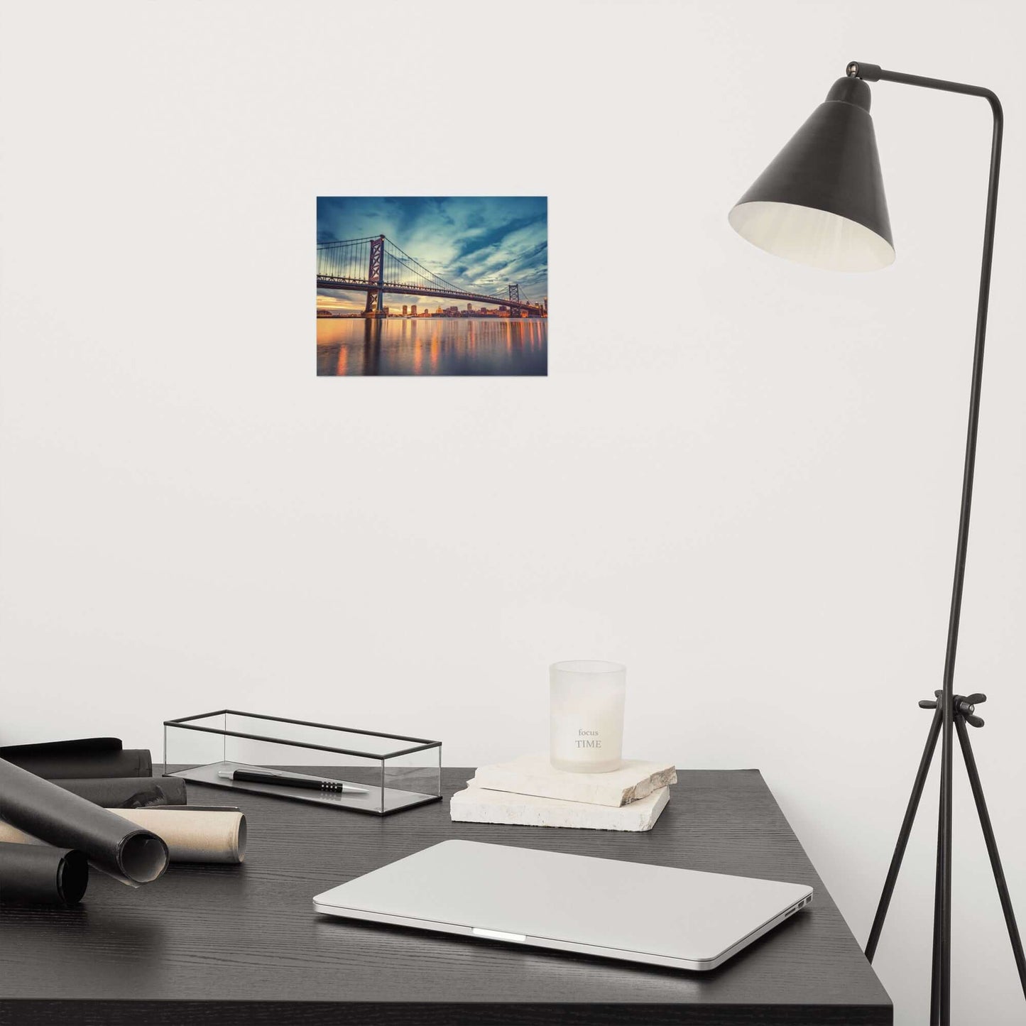 Landscape Architecture Photography: Steel Lace at Dusk Frameable Photograph Art Print