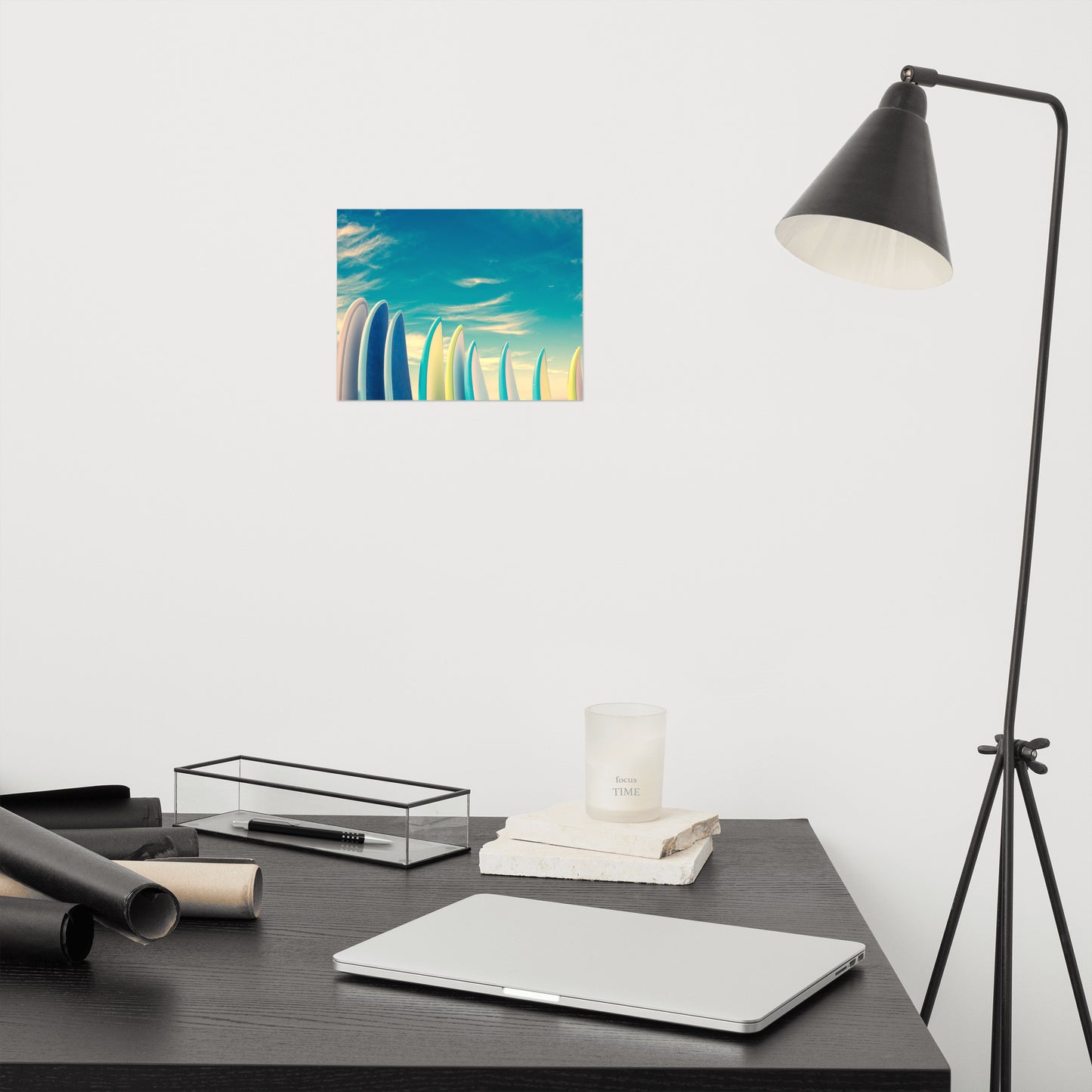 Retro Surfboards Lifestyle Photograph Loose Wall Art Print