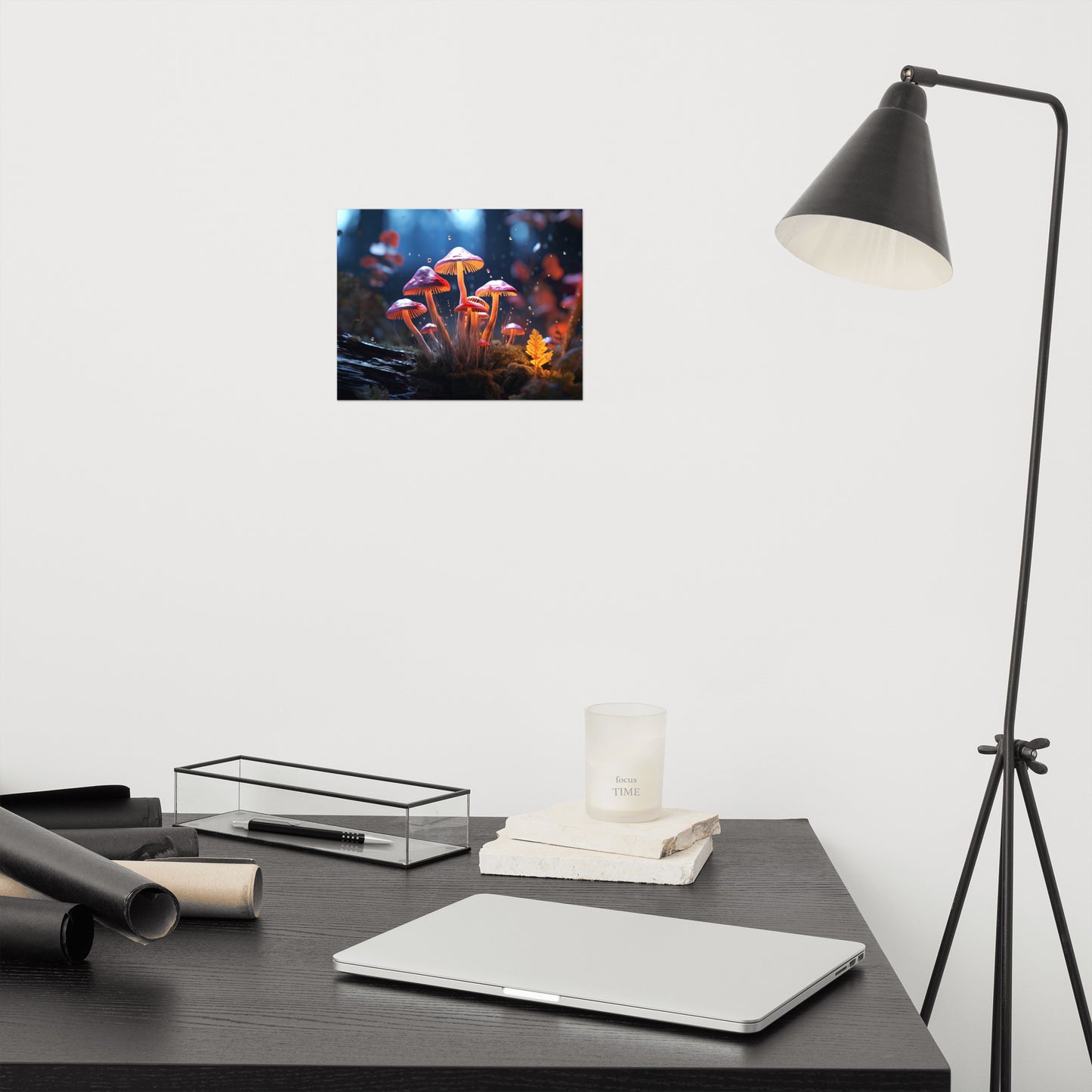 Abstract Wall Art: "Phosphorescent Fungi" - Minimal / Modern / Botanical Loose Print