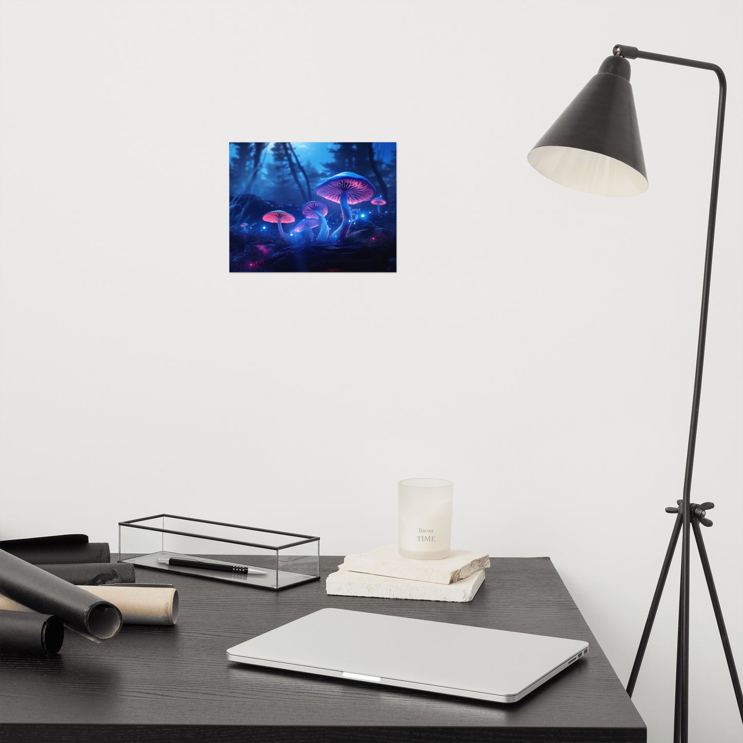 Amazing Surreal Art: "Nature's Nightlight Mushrooms" - Abstract / Minimal / Modern / Botanical Print