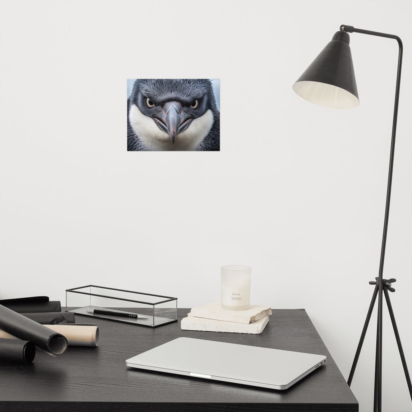 Antarctic Glare Penguin Photorealism - Digital Artwork Loose Print