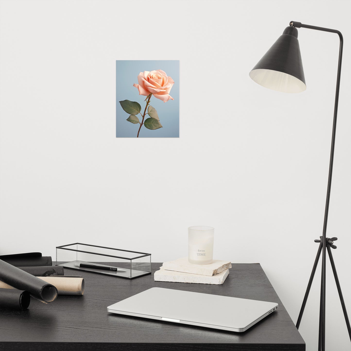 Blooming Brilliance Blush Flowers Photorealistic Painting - Digital Artwork Loose Art Print
