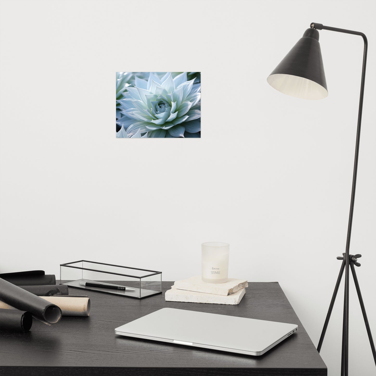 Botanical Rhapsody Succulent Photorealism Painting - Digital Artwork Loose Art Print