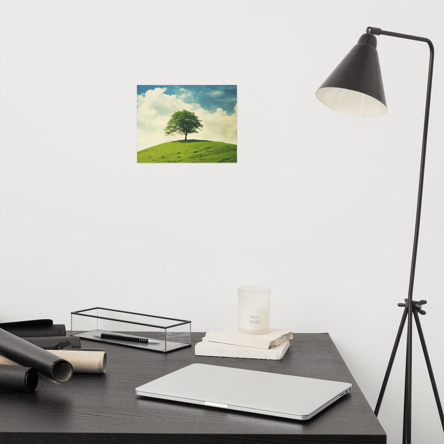 Nature's Majesty Minimal Botanical Retro Subdued Photorealism - Digital Artwork Loose Art Print