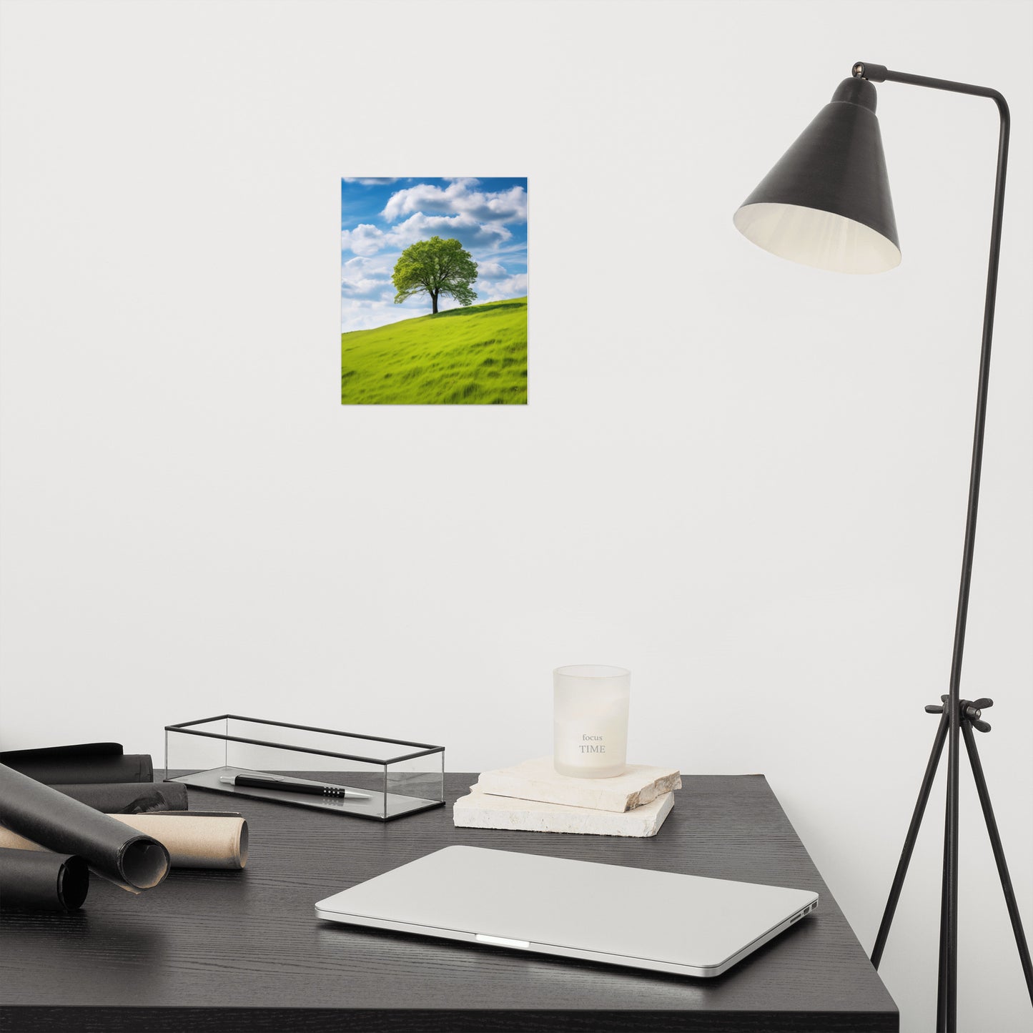 Where Earth Meets Sky Photorealism - Digital Artwork Loose Art Print