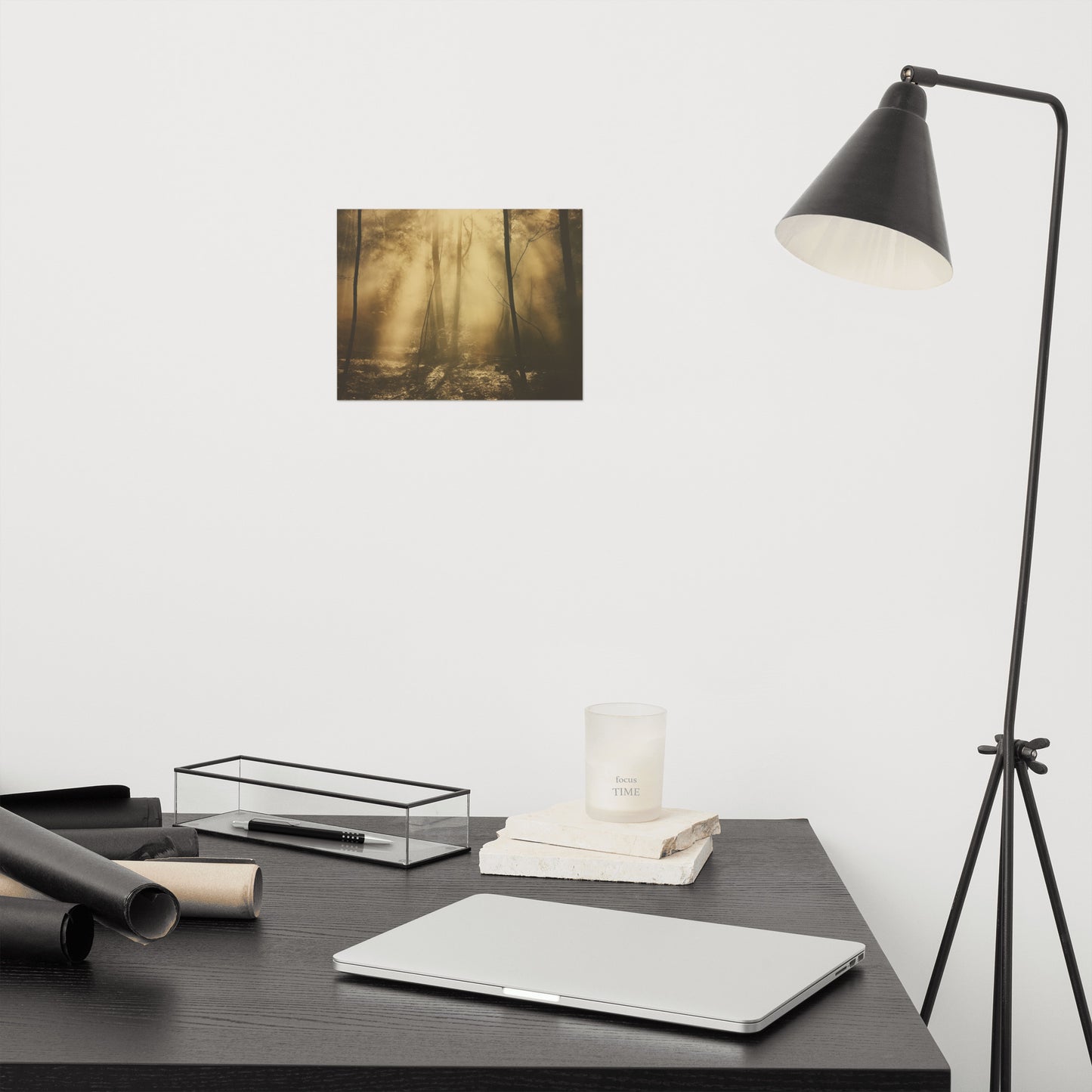 Where Time Stands Still Subdued Retro Rustic Photorealism - Digital Artwork Loose Art Print