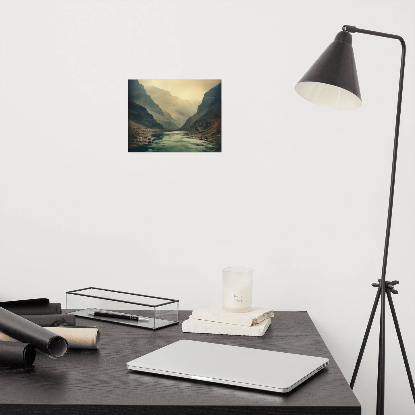 Whispers of Water Vintage Subdued Photorealism - Digital Artwork Loose Art Print