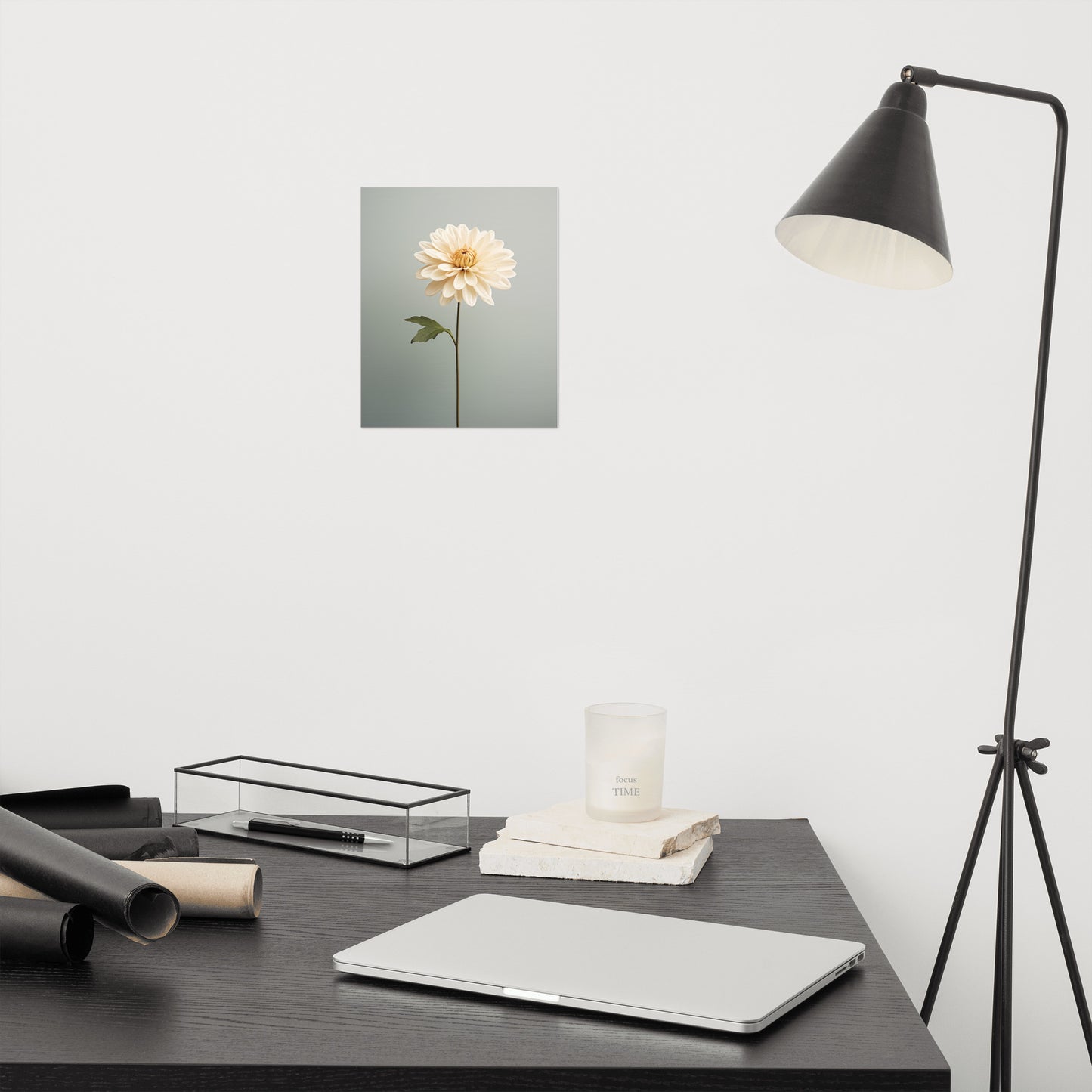 Blushing Bloom - Cream Color Realism Painting Digital Artwork Loose Art Print
