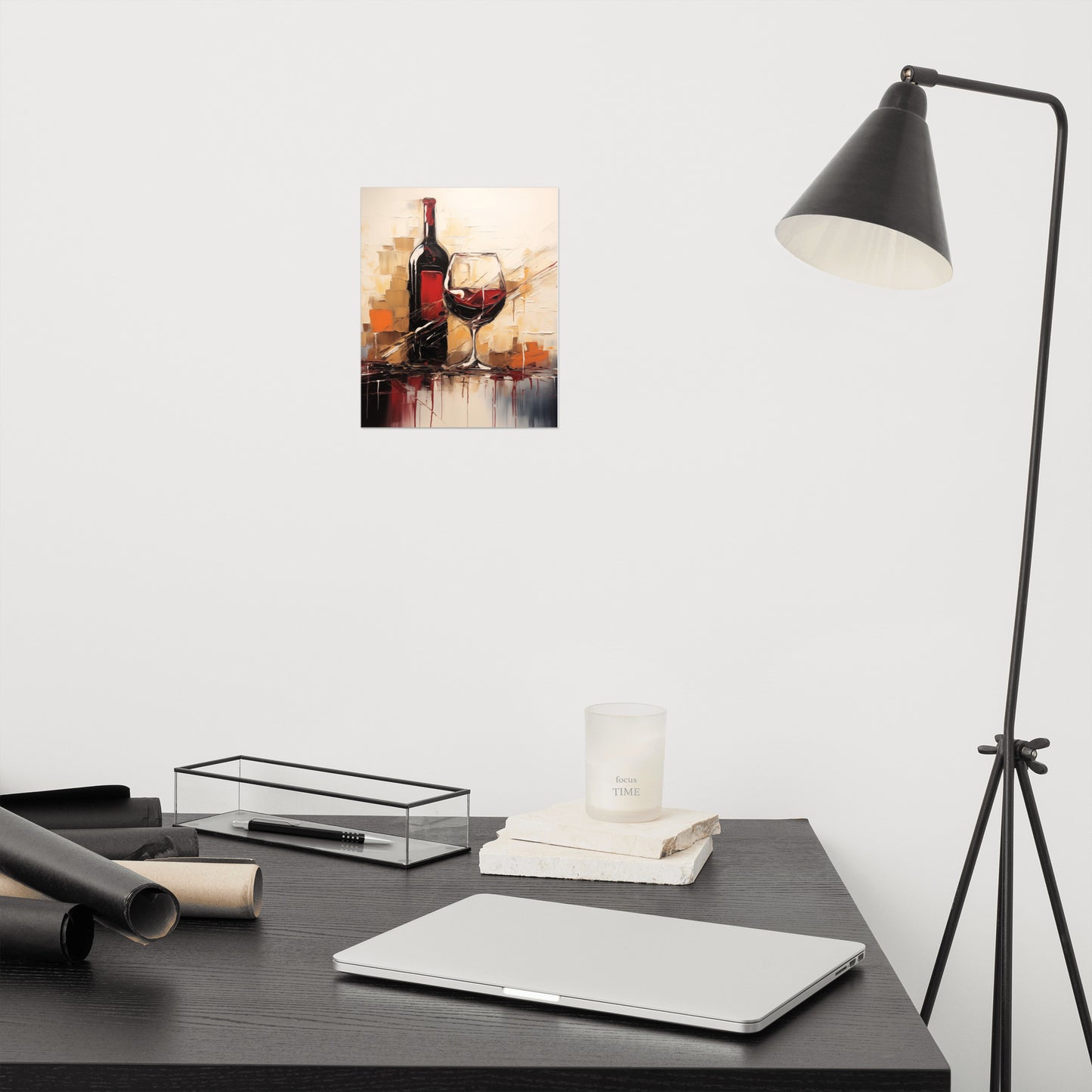 Vino Vibes Abstract Painting Digital Artwork Loose Art Print