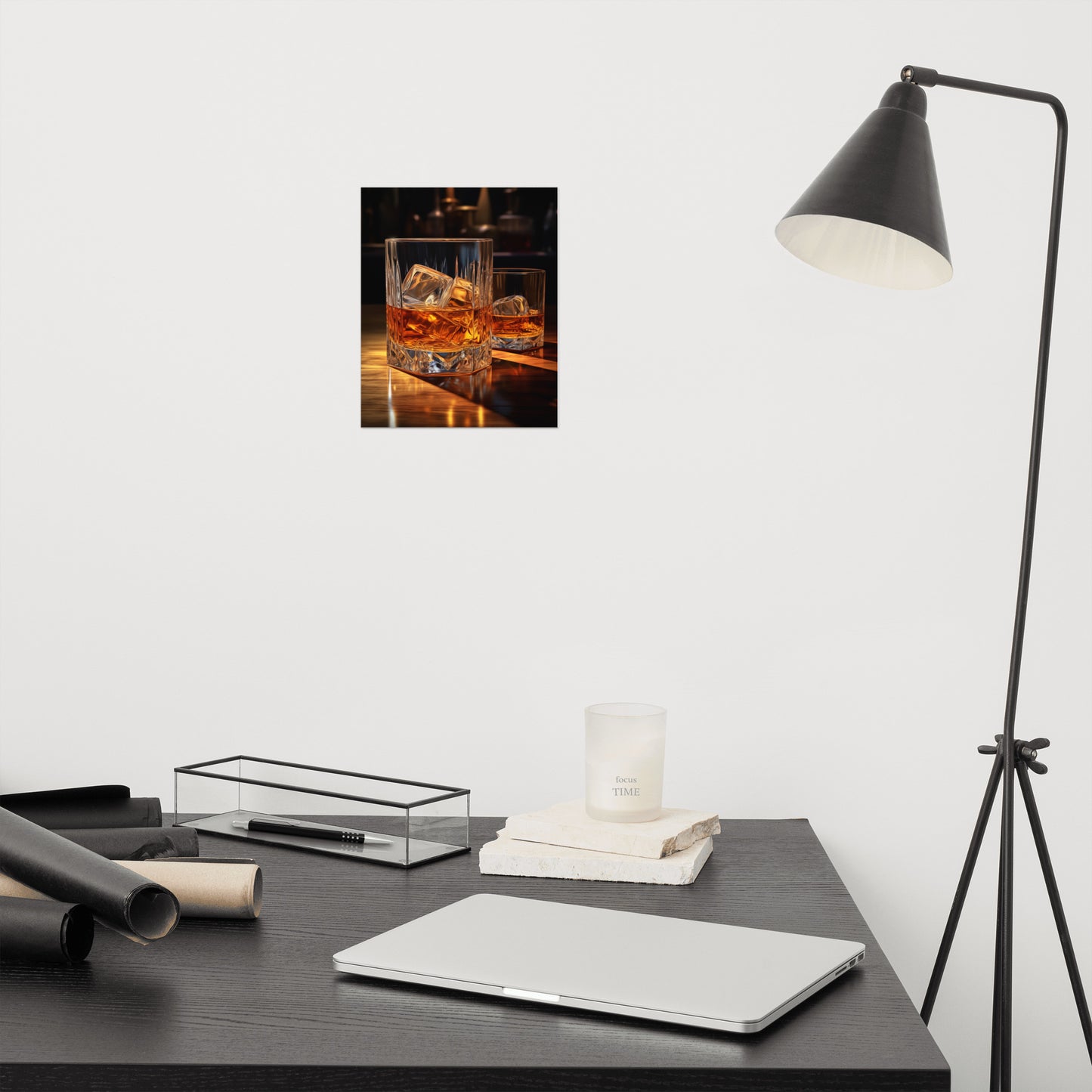 Whisky Reflections Realism Digital Painting Digital Artwork Loose Art Print