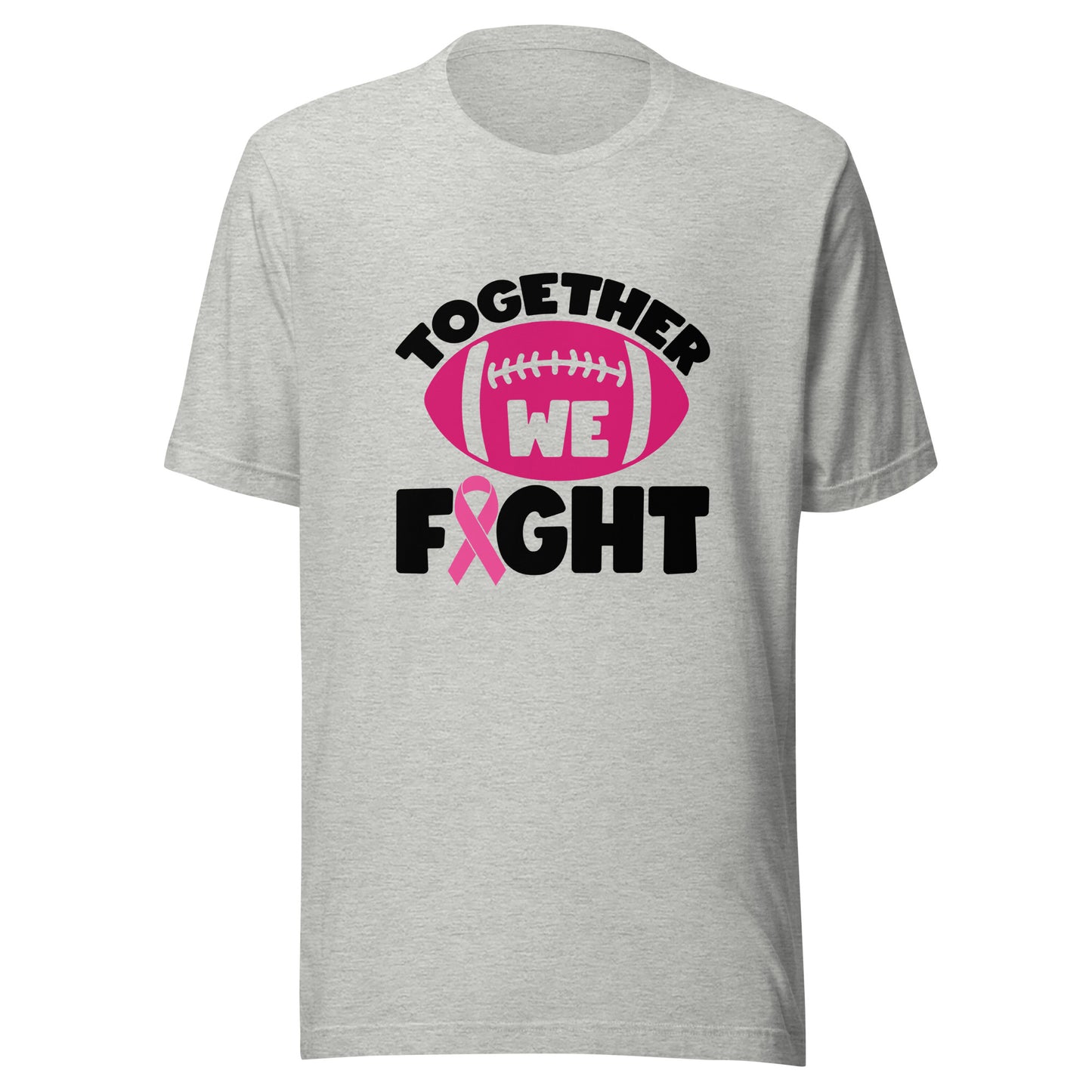 Together We Fight Football Breast Cancer Awareness Support Pink Ribbon Sport Unisex T-shirt