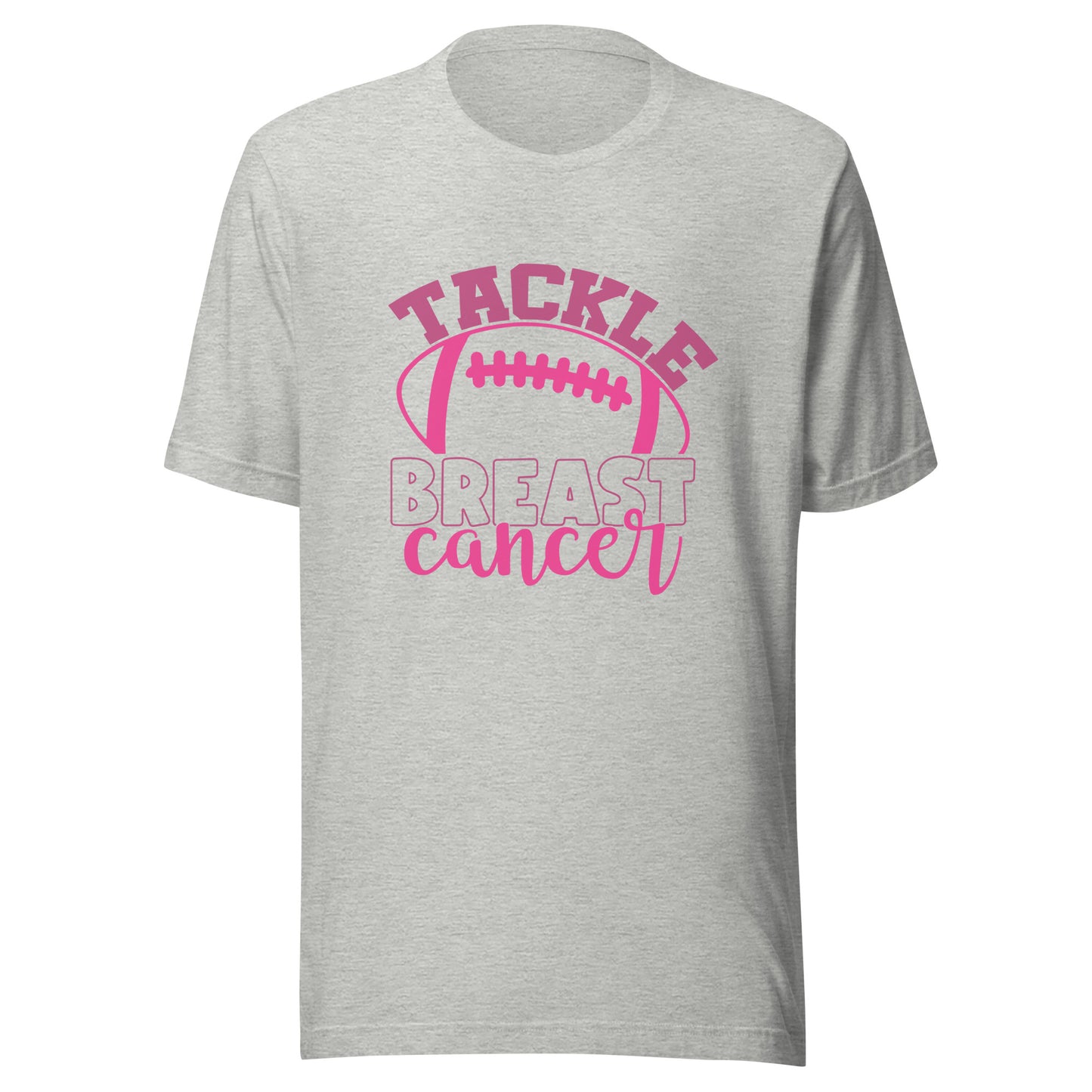 Tackle Breast Cancer Football Sport Awareness Support Pink Ribbon Unisex T-shirt