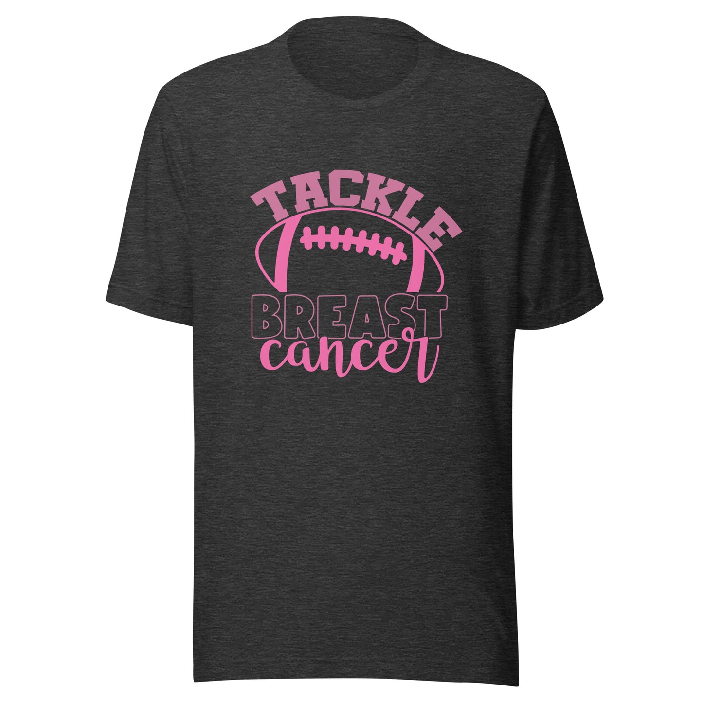 Tackle Breast Cancer Football Sport Awareness Support Pink Ribbon Unisex T-shirt