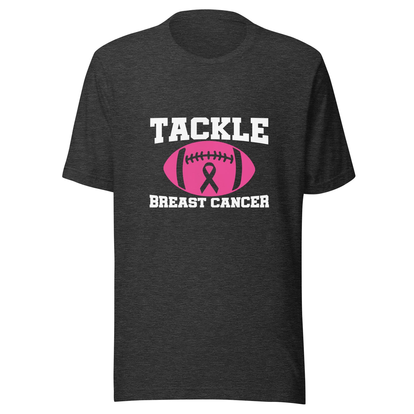 Tackle Breast Cancer Football Sport Awareness Support Pink Ribbon Unisex T-shirt