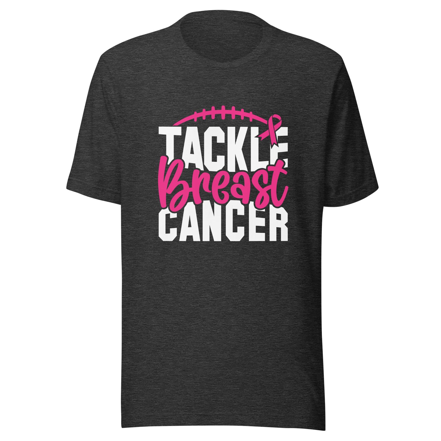 Tackle Breast Cancer Football Sport Awareness Support Pink Ribbon Unisex T-shirt