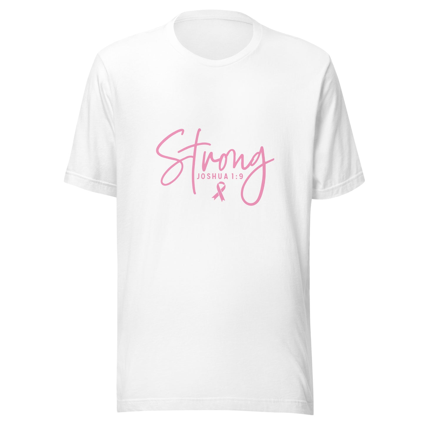 Strong Joshua 1/9 Breast Cancer Support - Survivor - Awareness Pink Ribbon Unisex T-shirt