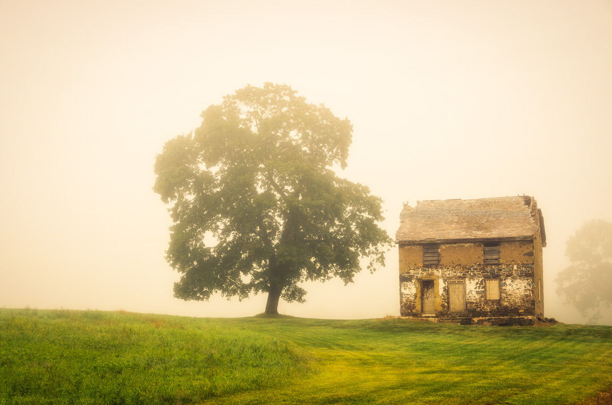 Printable kitchen prints: Abandoned House on Adams Dam Rd Landscape Photo DIY Wall Decor Instant Download Print - Printable - PIPAFINEART