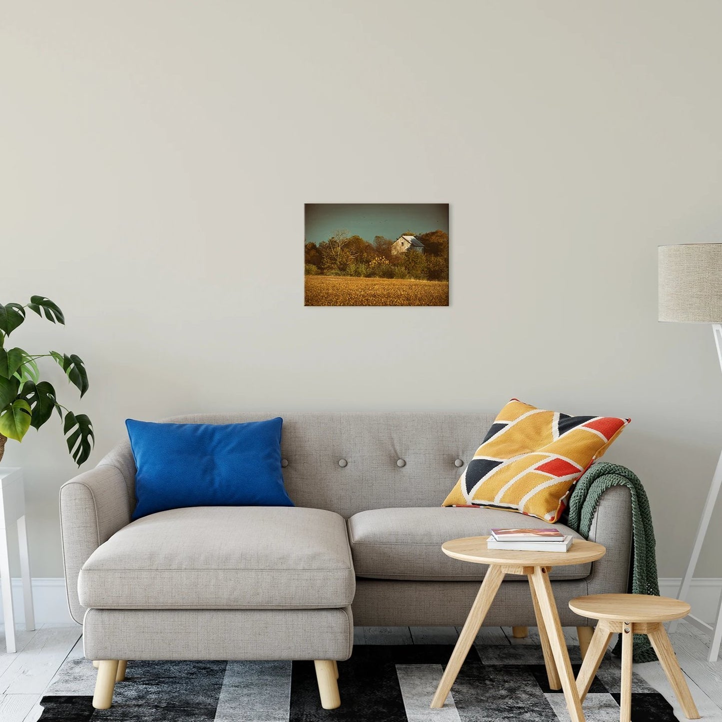 Canvas Country Pictures: Abandoned Barn In The Trees Colorized Landscape Fine Art Canvas Wall Art Prints 16" x 20" - PIPAFINEART