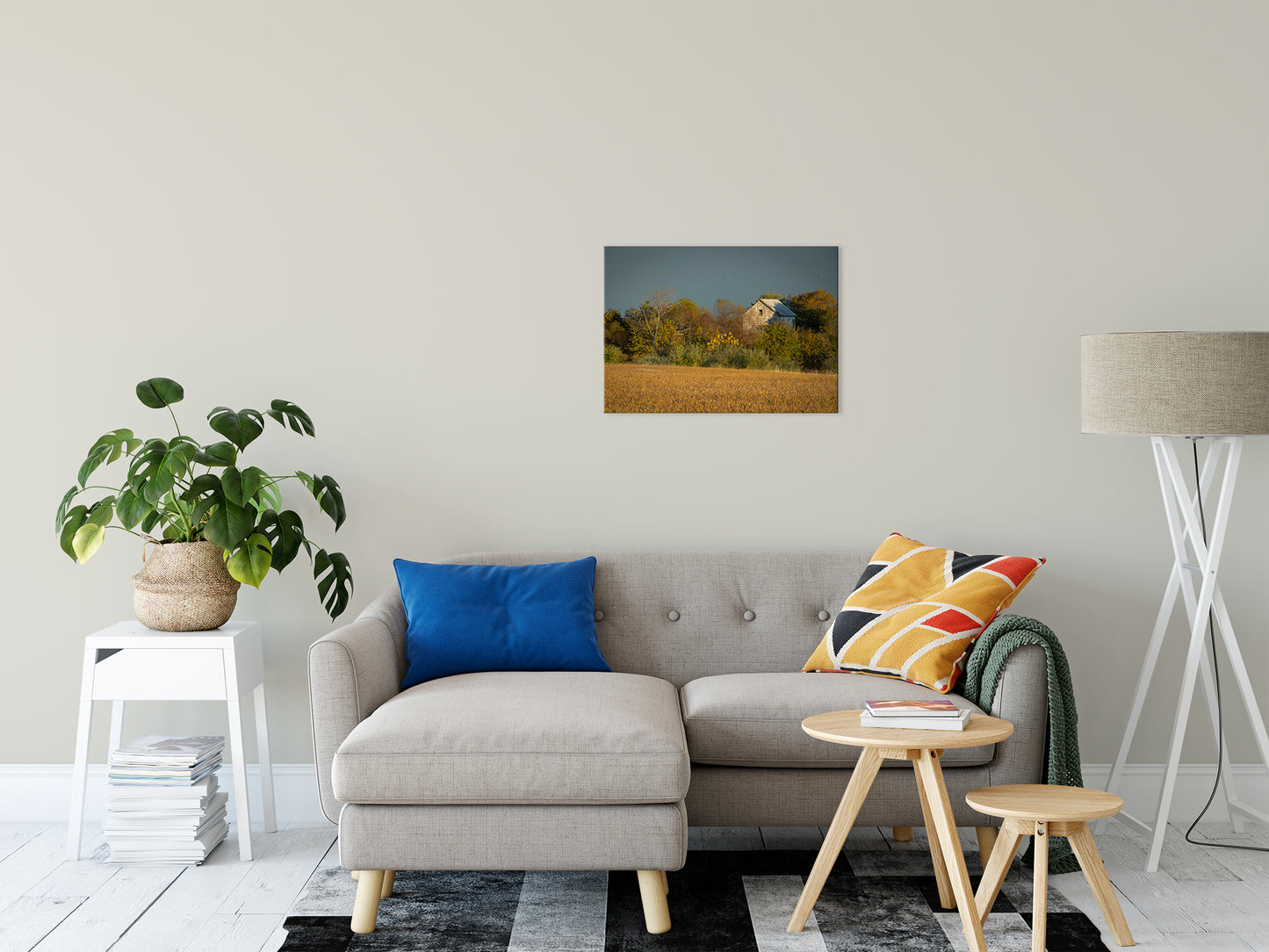 Country Style Wall Pictures: Abandoned Barn In The Trees Rural Landscape Photo Fine Art Canvas Wall Art Prints 20" x 24" - PIPAFINEART