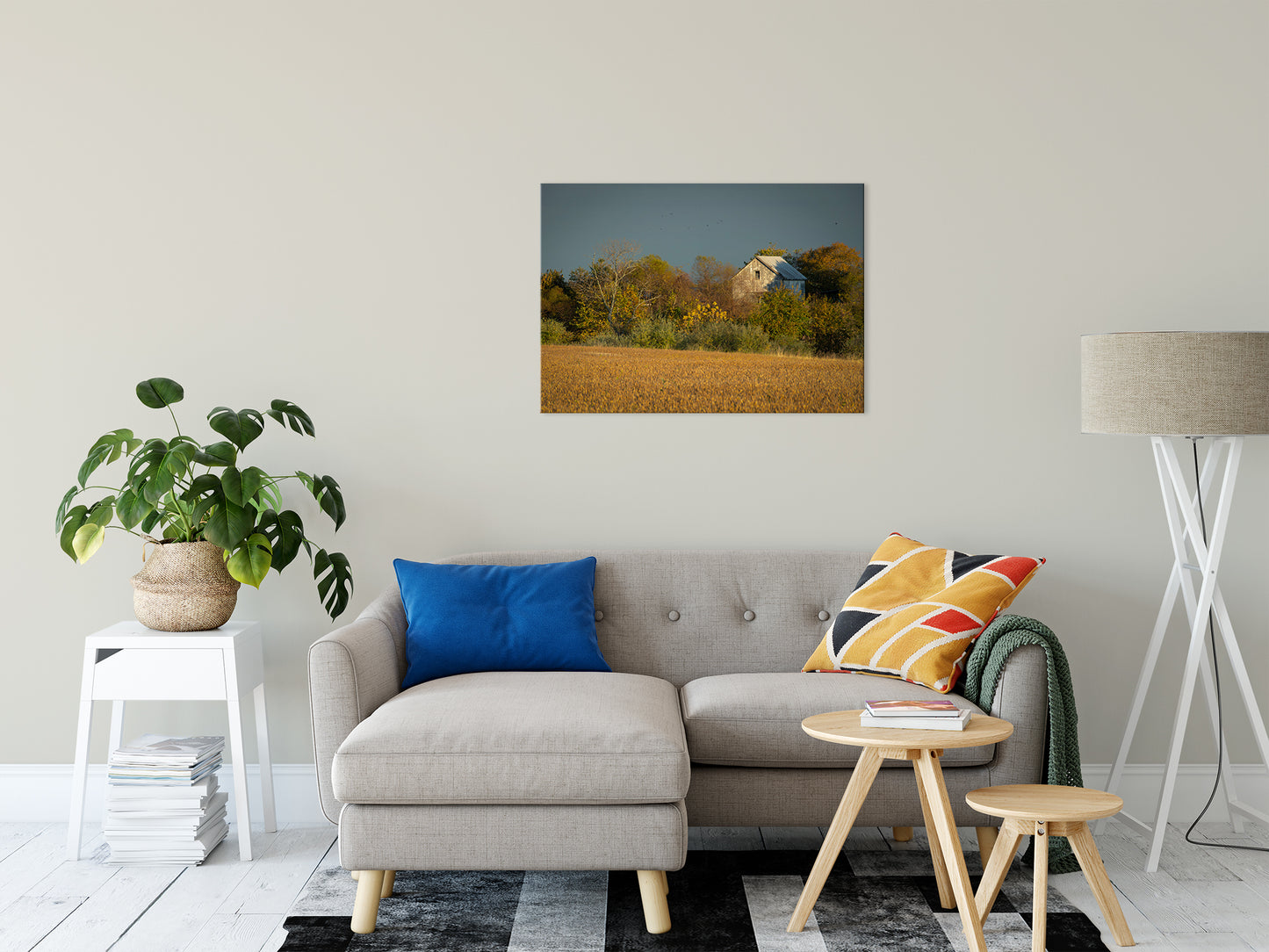 Rustic Wall Art Amazon: Abandoned Barn In The Trees Rural Landscape Photo Fine Art Canvas Wall Art Prints 24" x 36" - PIPAFINEART