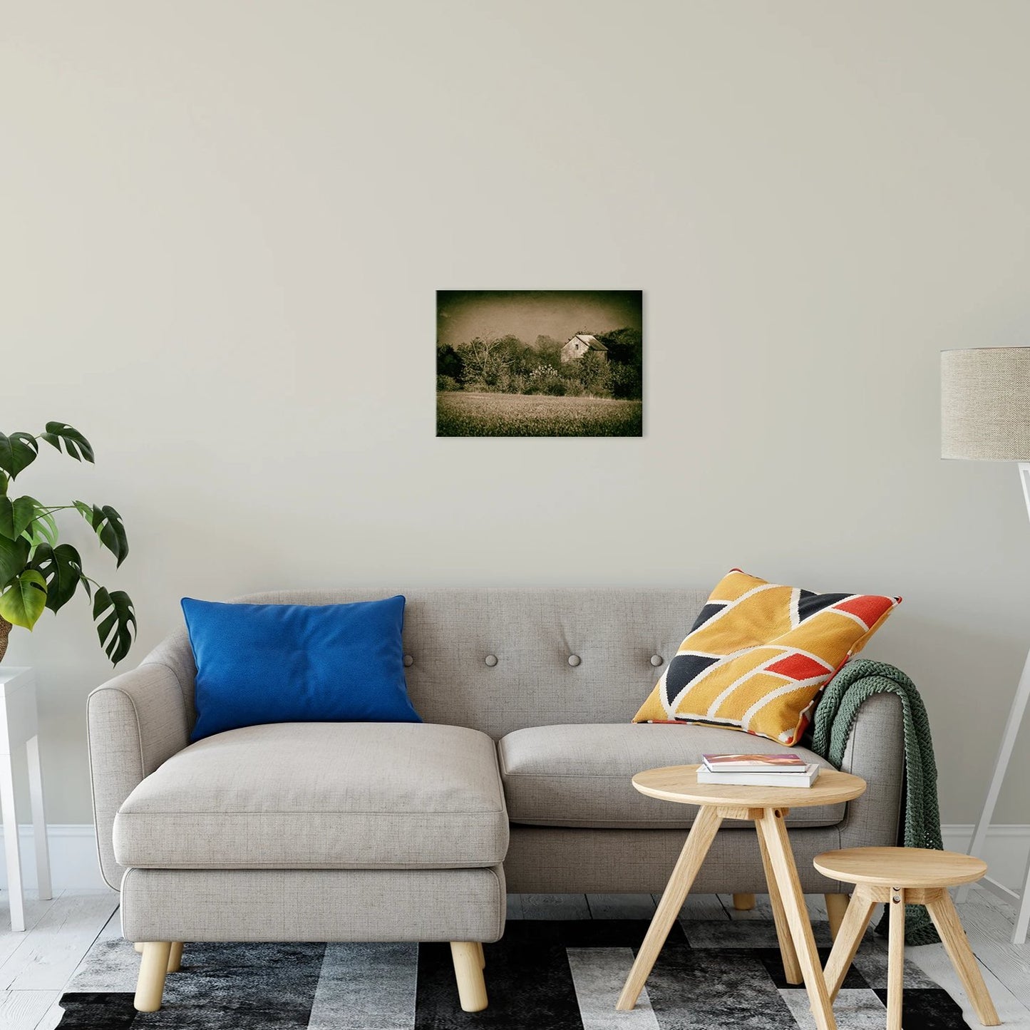 Bedroom Wall Decor Rustic: Abandoned Barn In The Trees Vintage Rural Landscape Fine Art Canvas Wall Art Prints 16" x 20" - PIPAFINEART